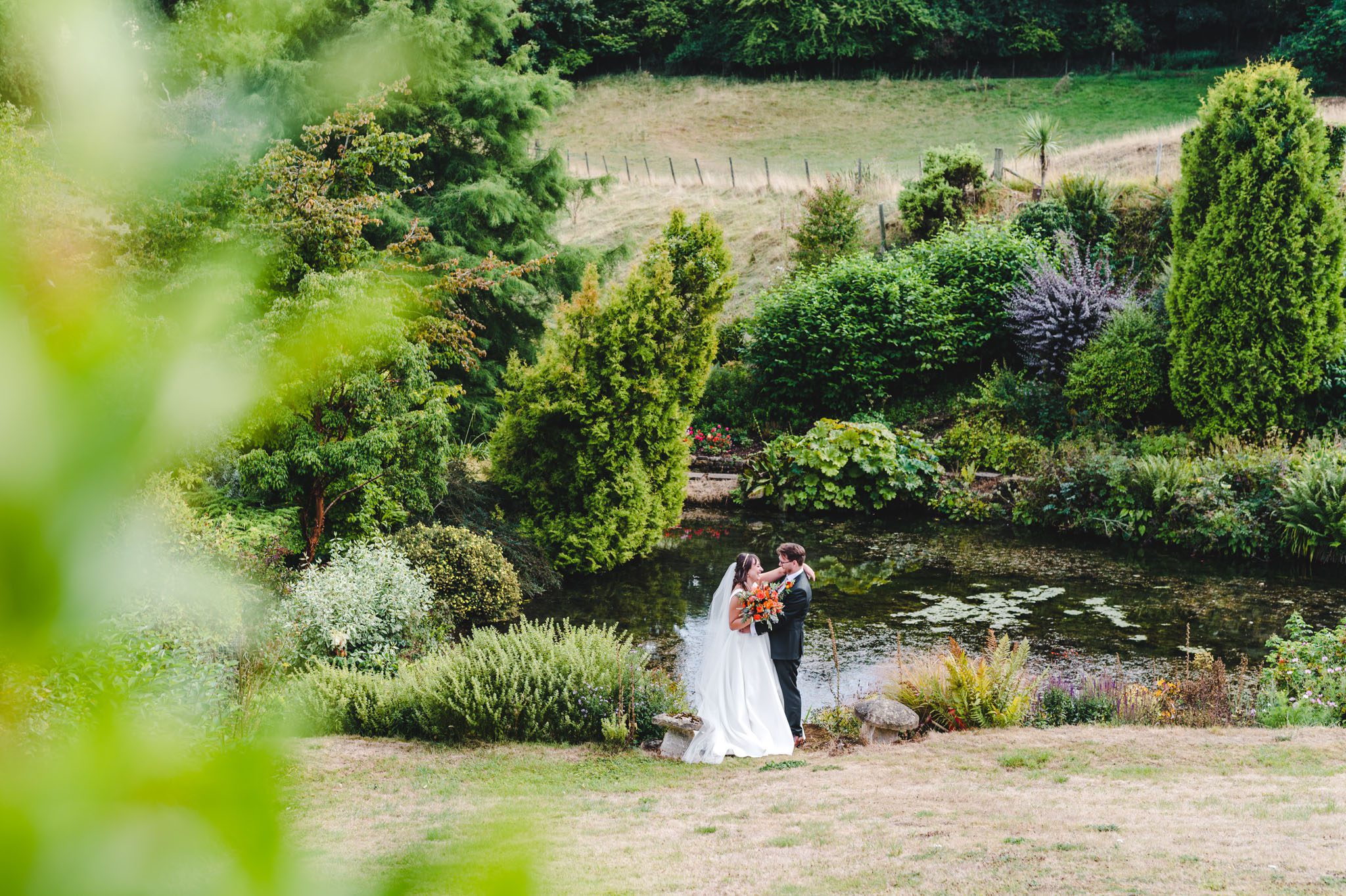 The lake at Upcote Barn