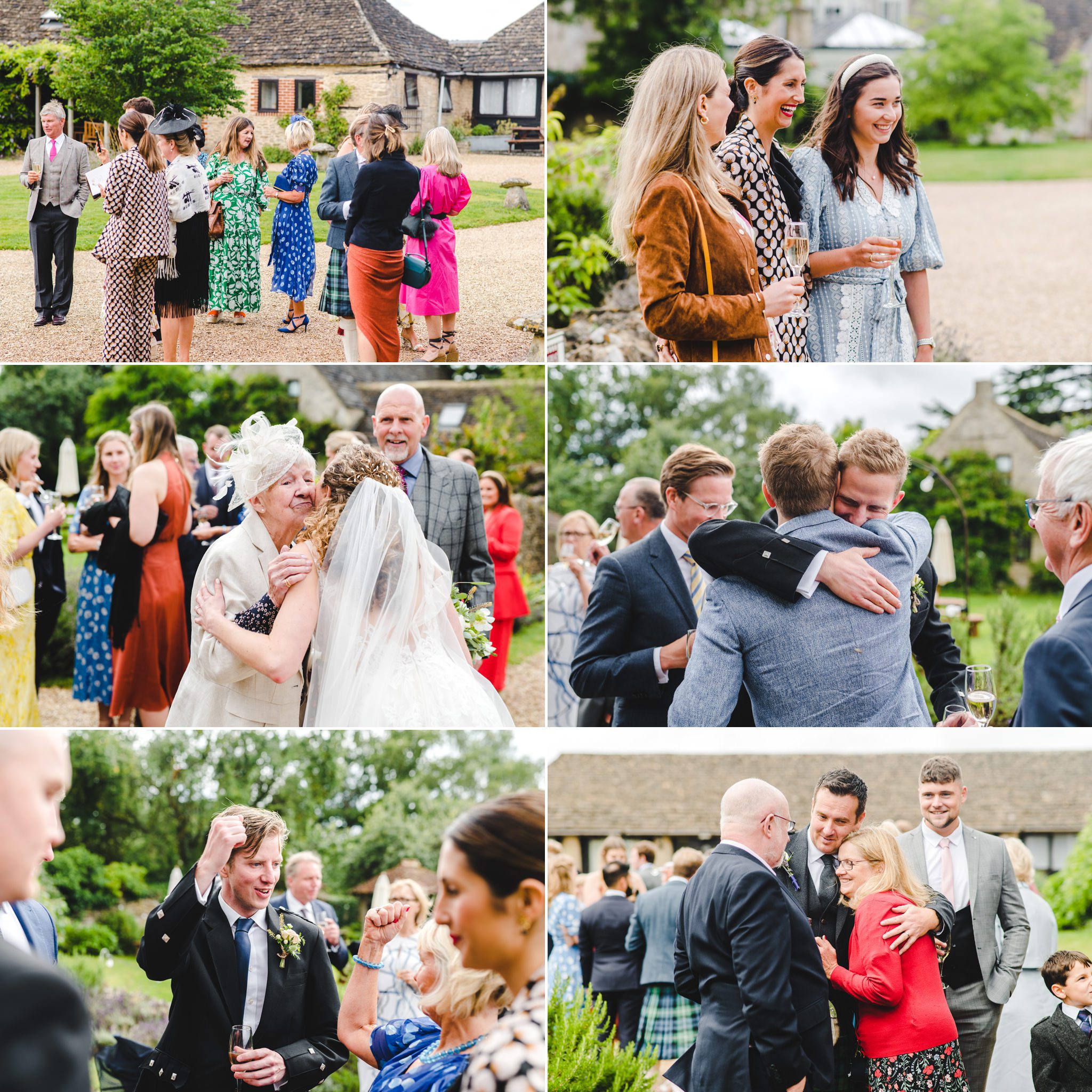 Drinks reception at the Great Tythe Barn in Tetbury