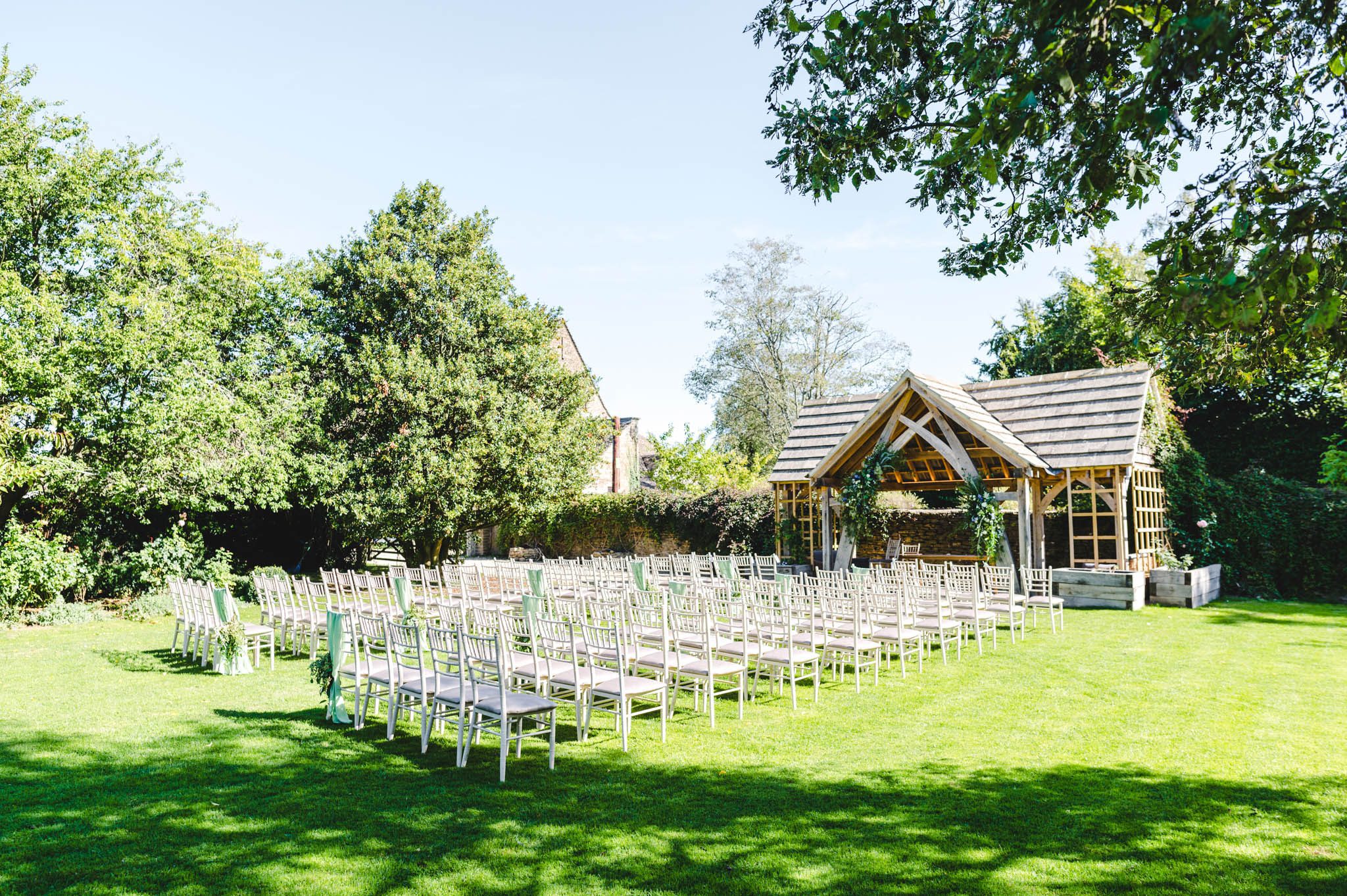 Ceremony set up at great tythe barn
