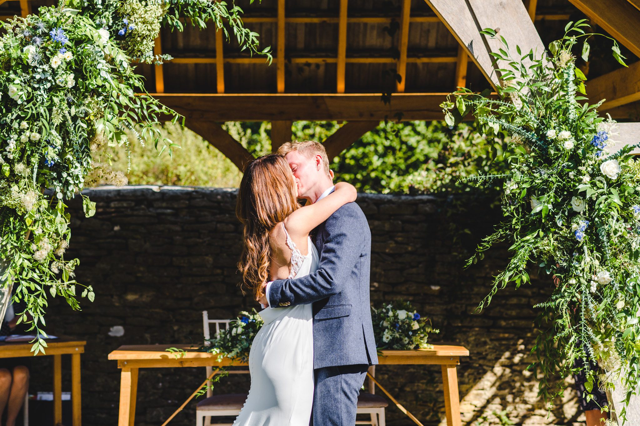 first kiss at the great tythe barn