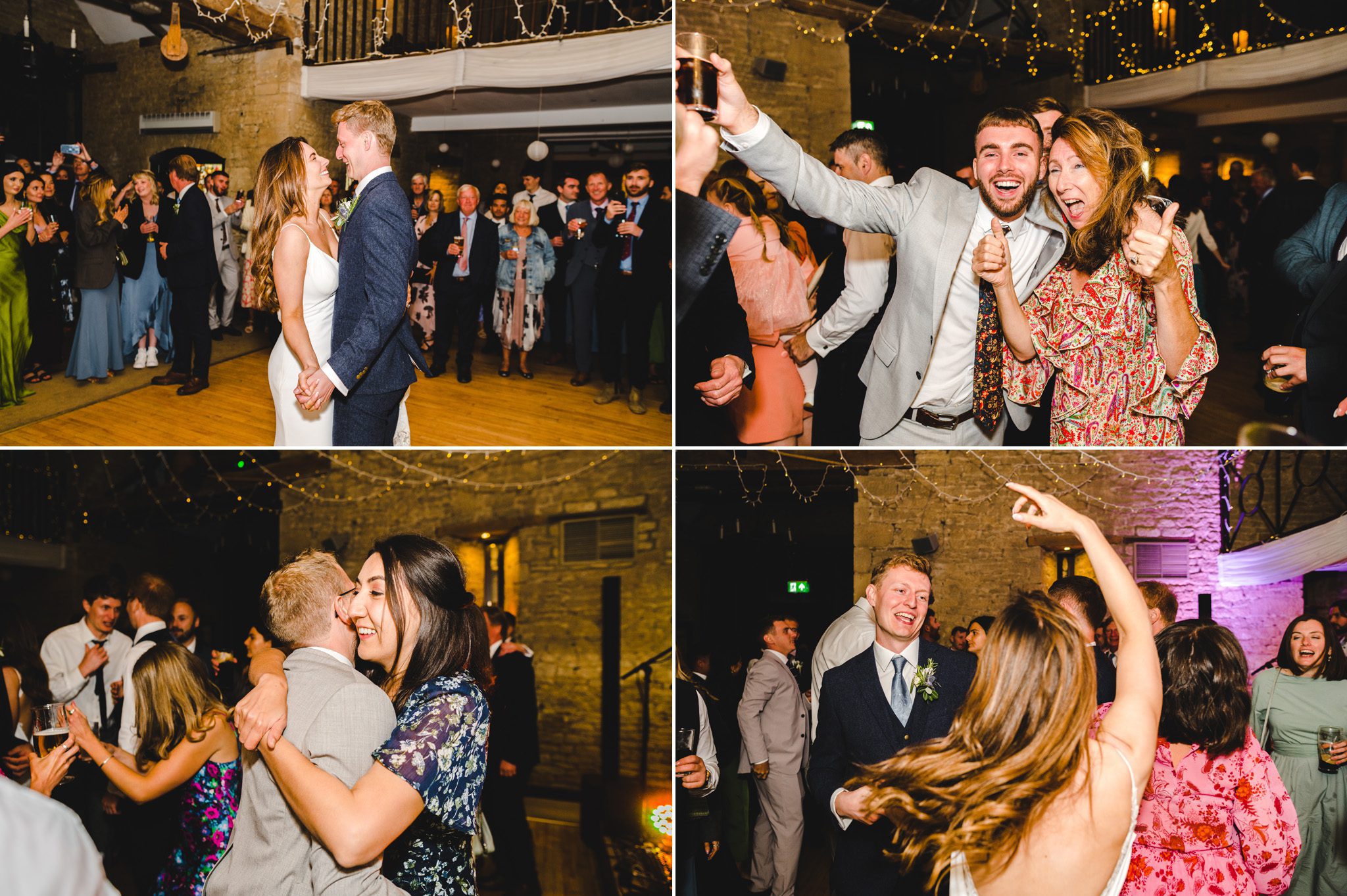 wedding guests dancing