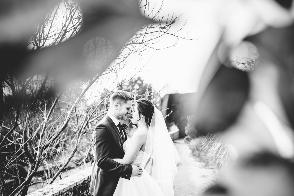 A couple married at Berkeley Castle