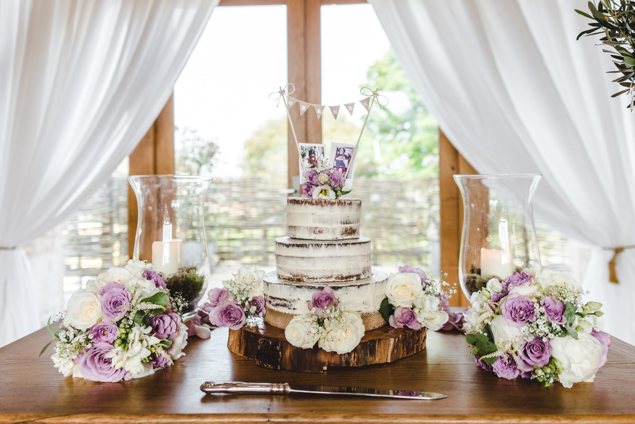 wedding cake at upcote barn