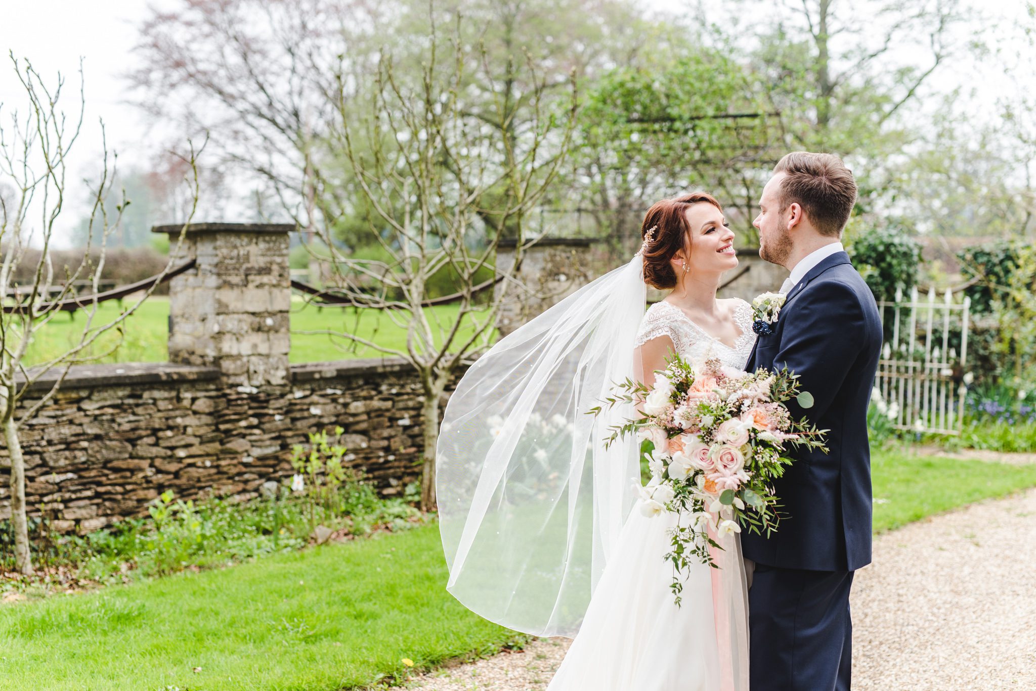 Gloucestershire wedding photography at the Great Tythe Barn in the gardens