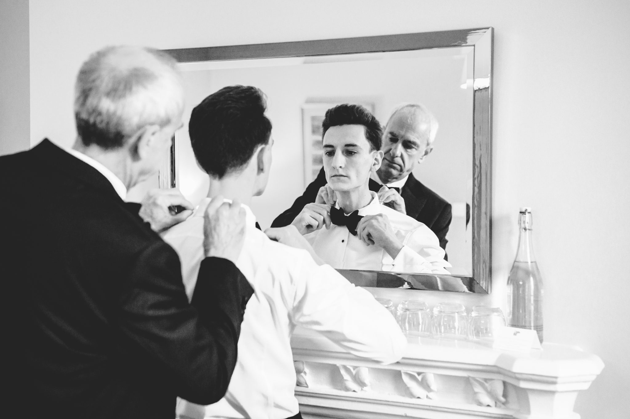 Groom dressed for a wedding