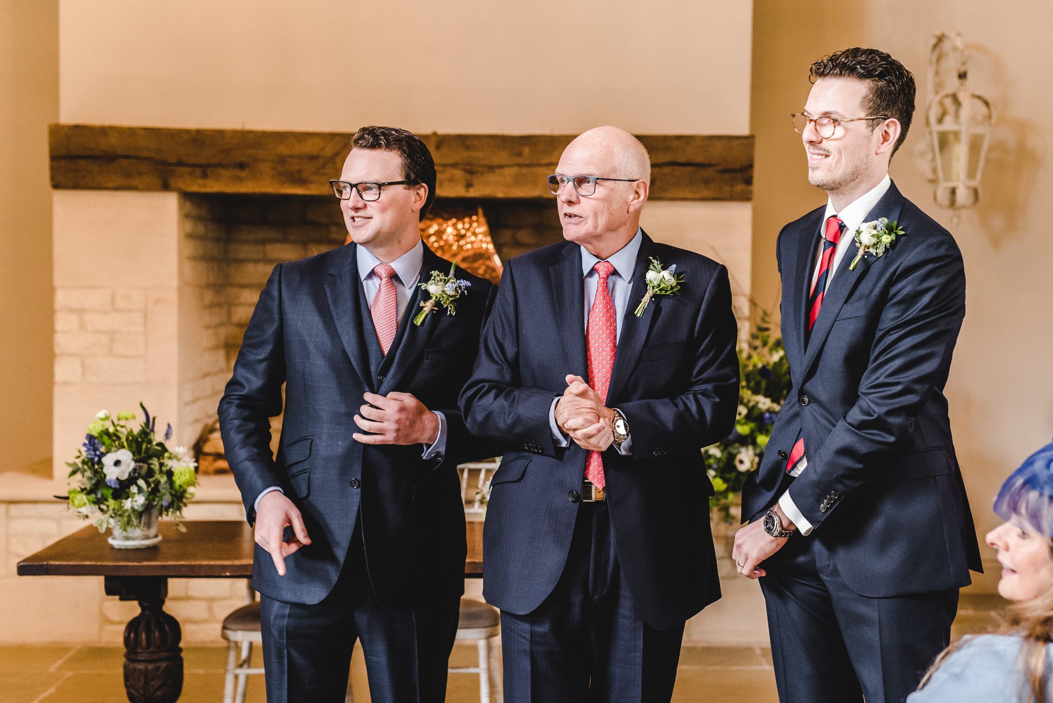 Groom waiting for his bride at Blackwell Grange