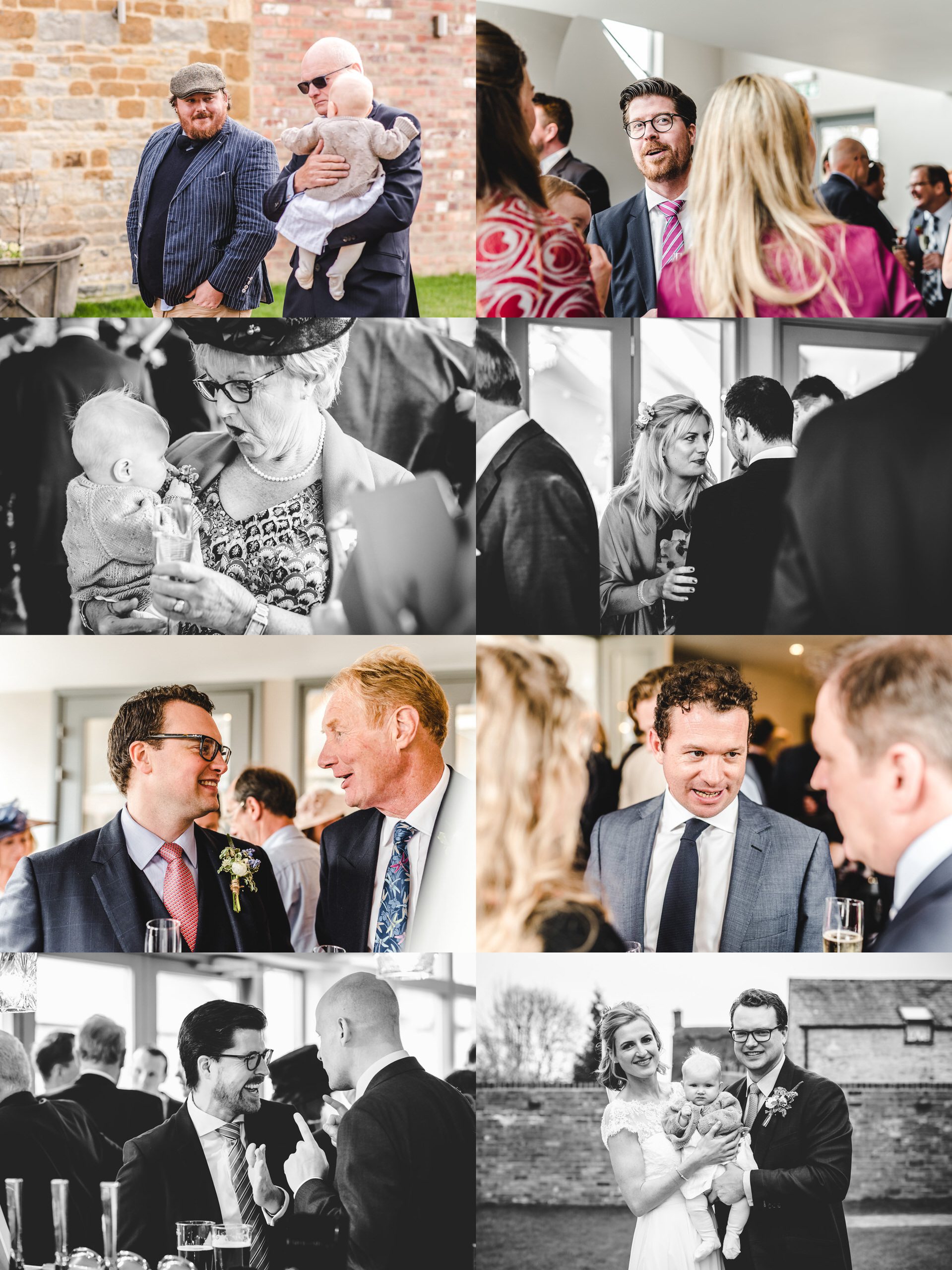 Candid pictures of wedding guests at Blackwell Grange