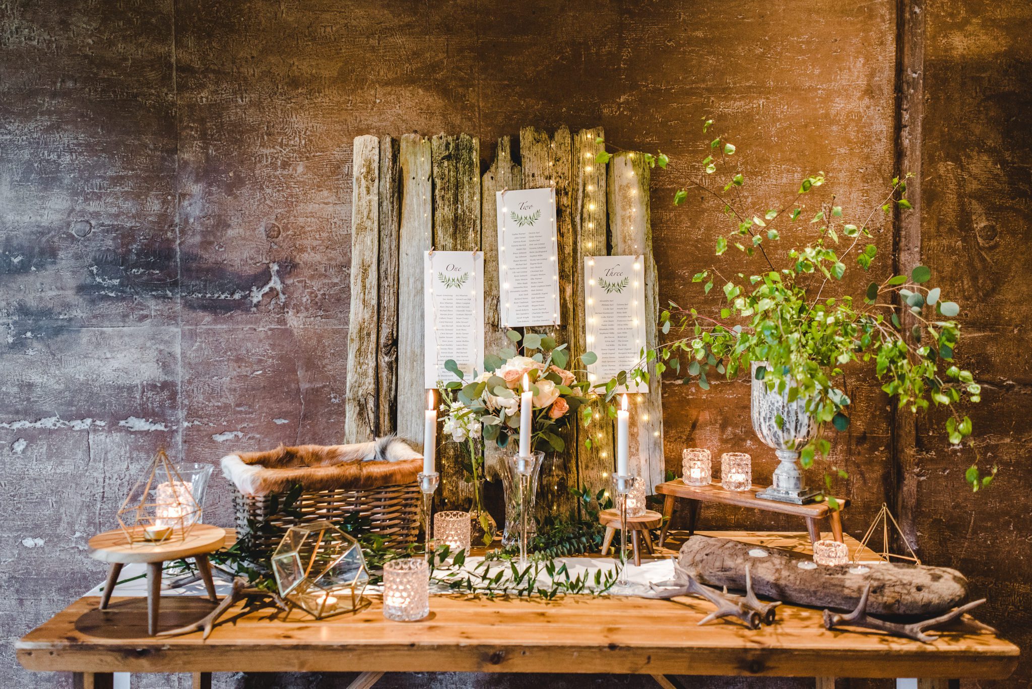 Decorative table plan at Elmore Court