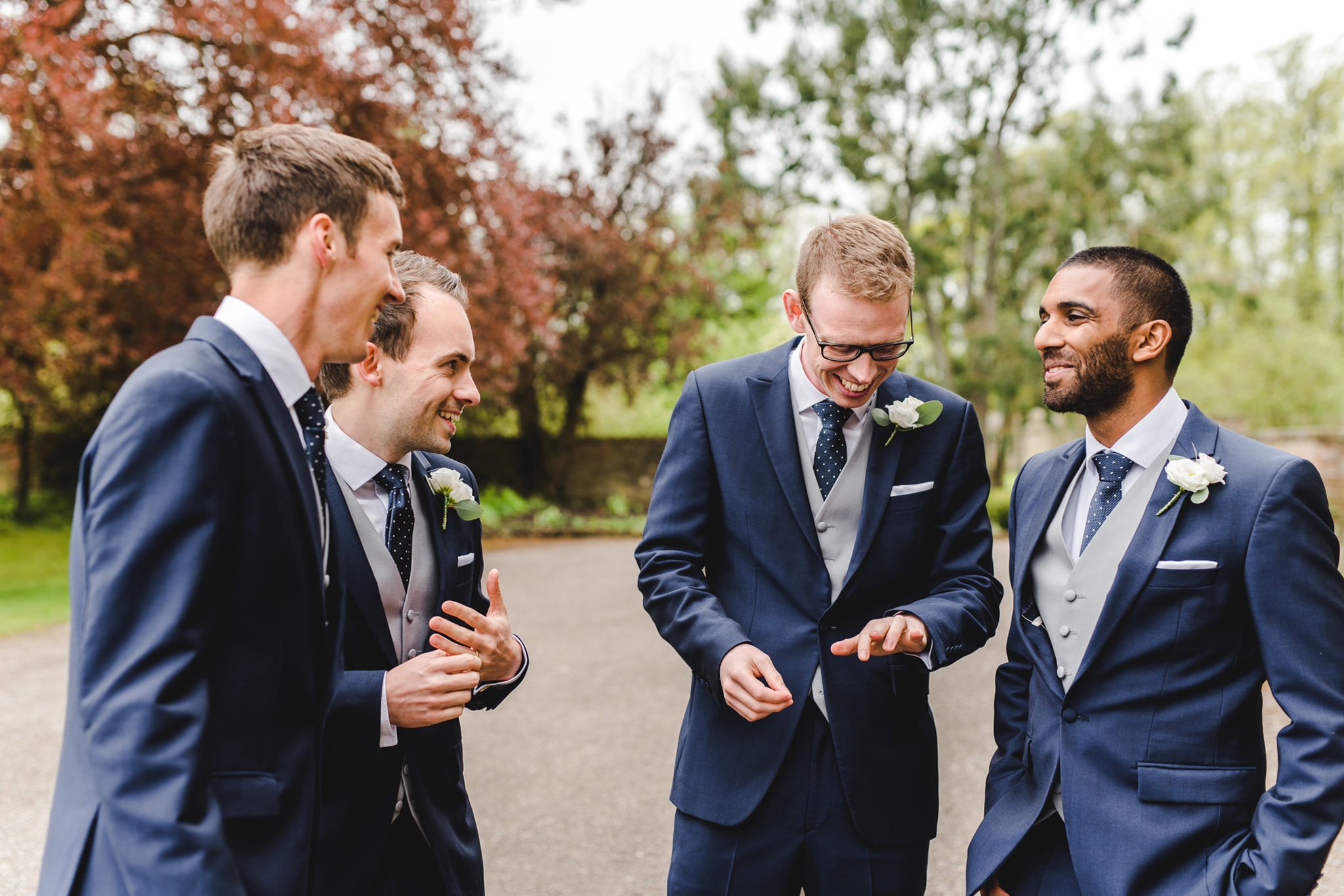 Groomsmen before the wedding ceremony