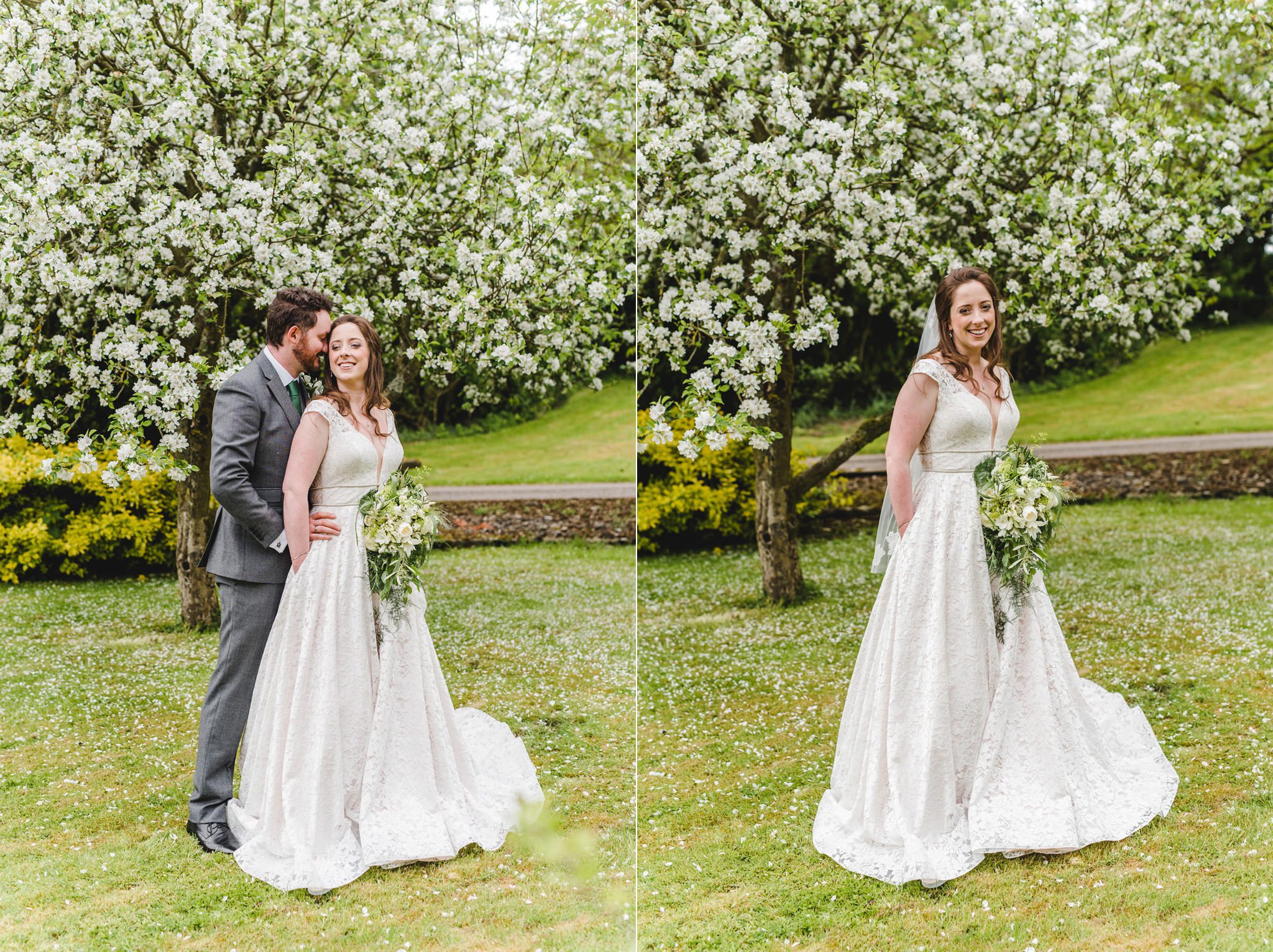 Blossom wedding photography in Tetbury