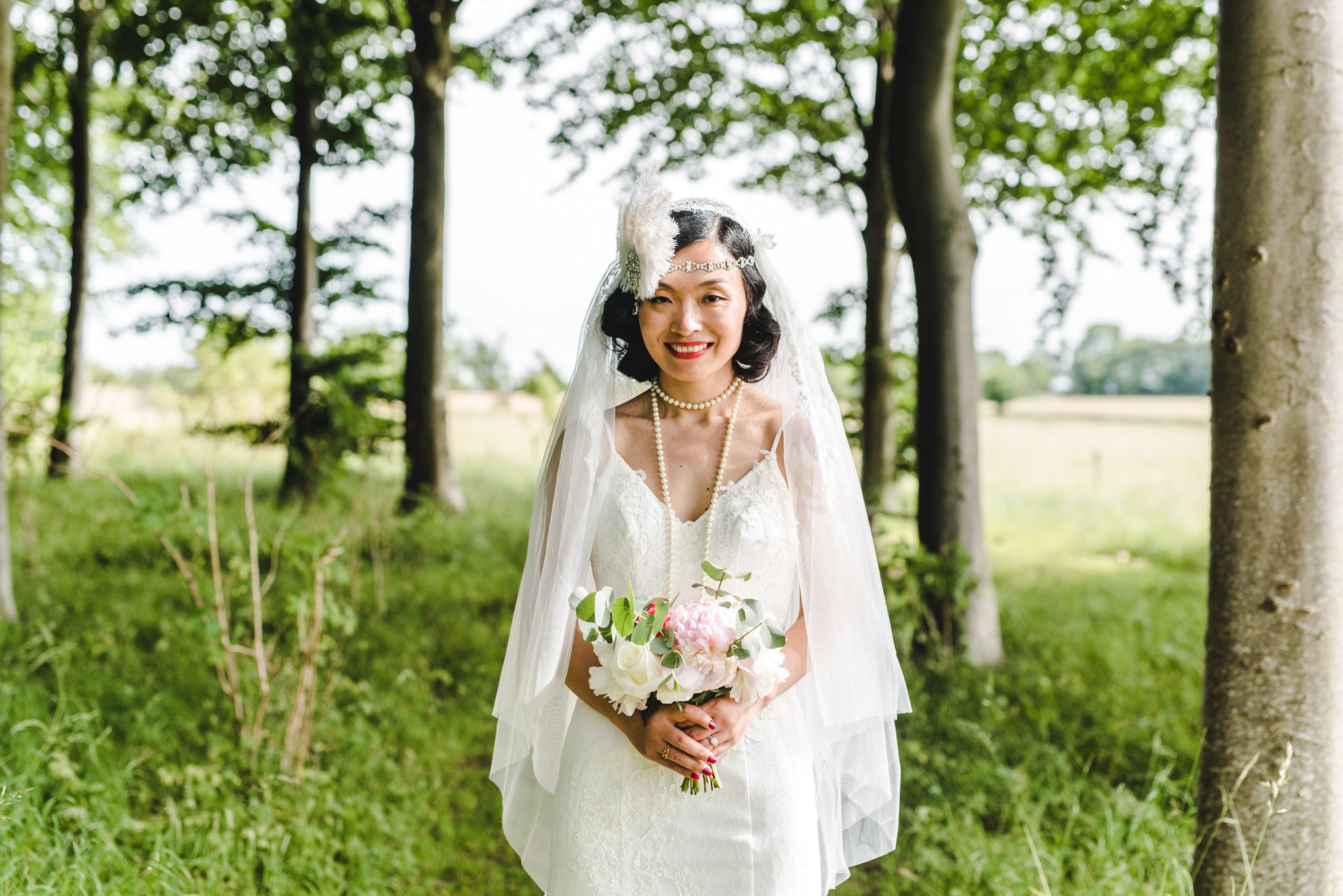 Bride with pretty bouquet