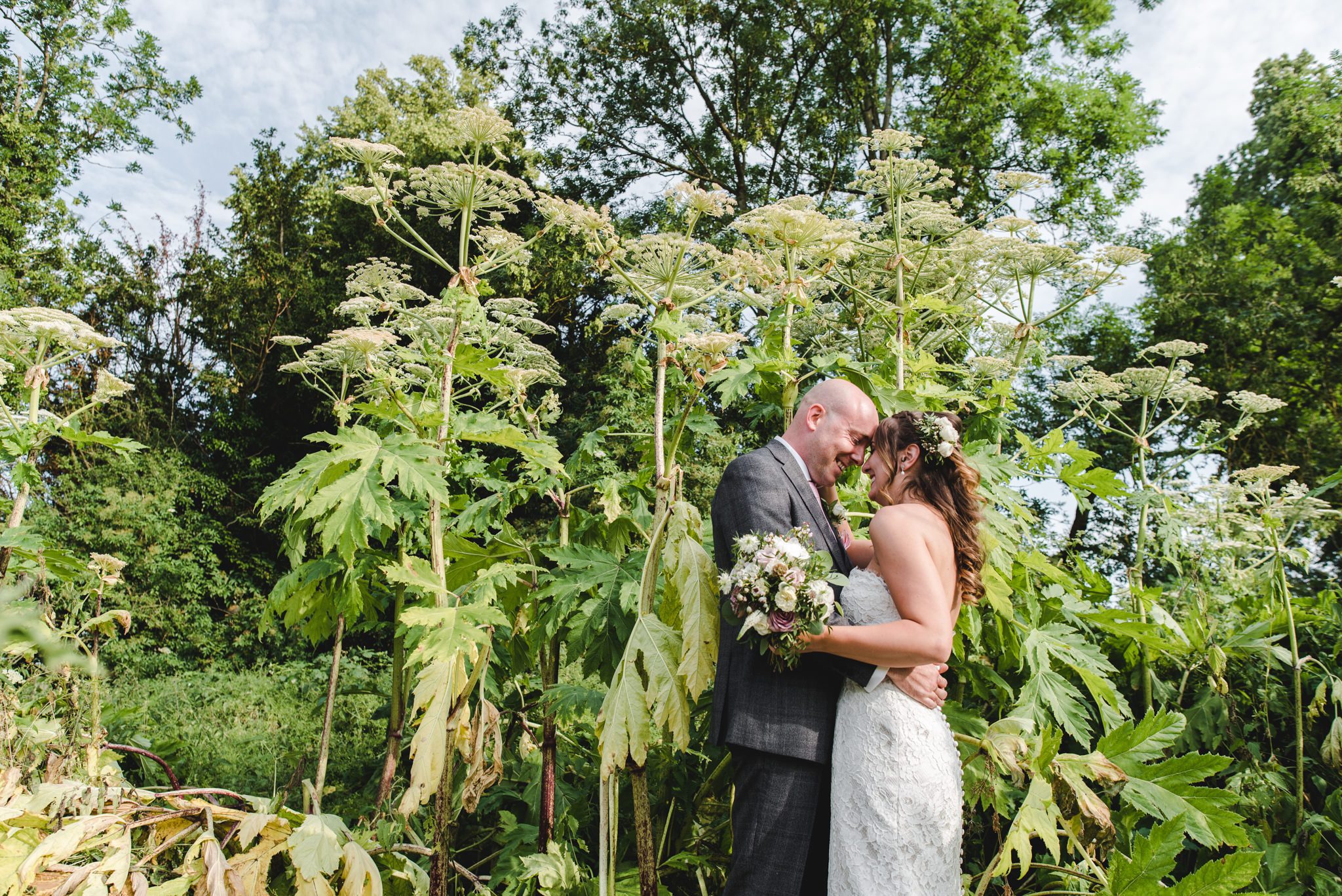 Bride and groom portraits at Ettington Park