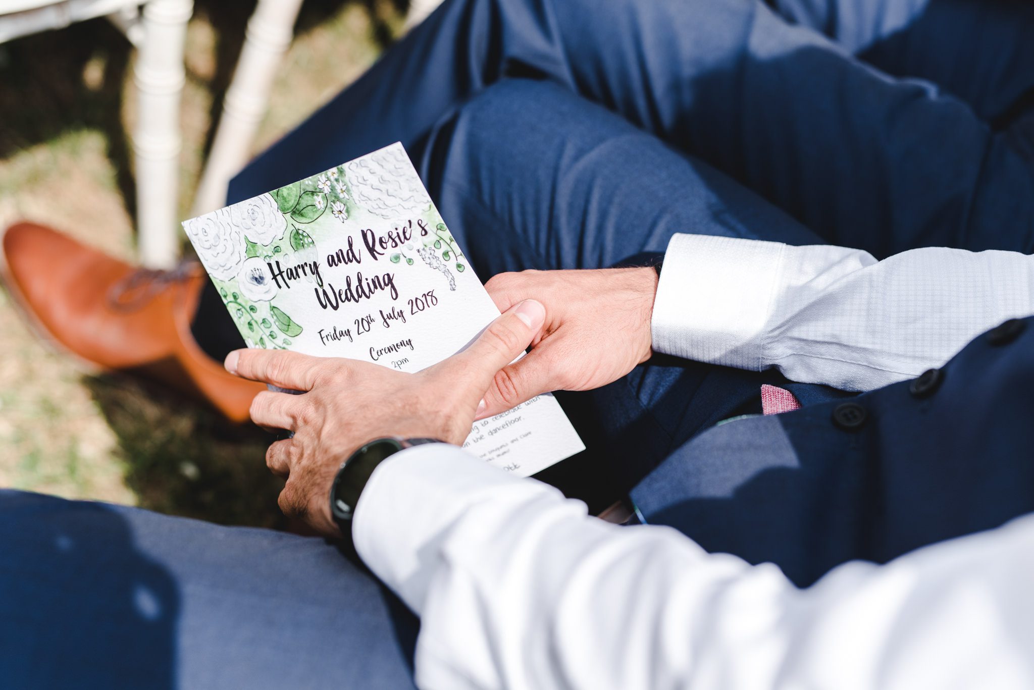 Wedding order of service in tetbury