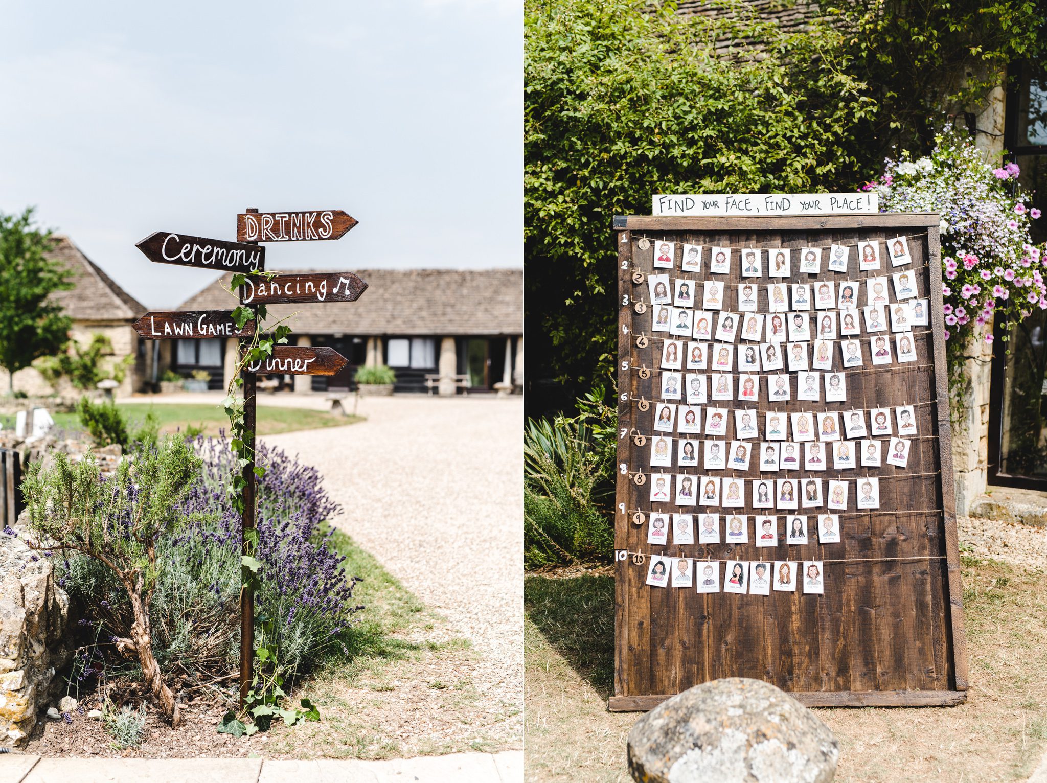 Wedding signs at the great tythe barn