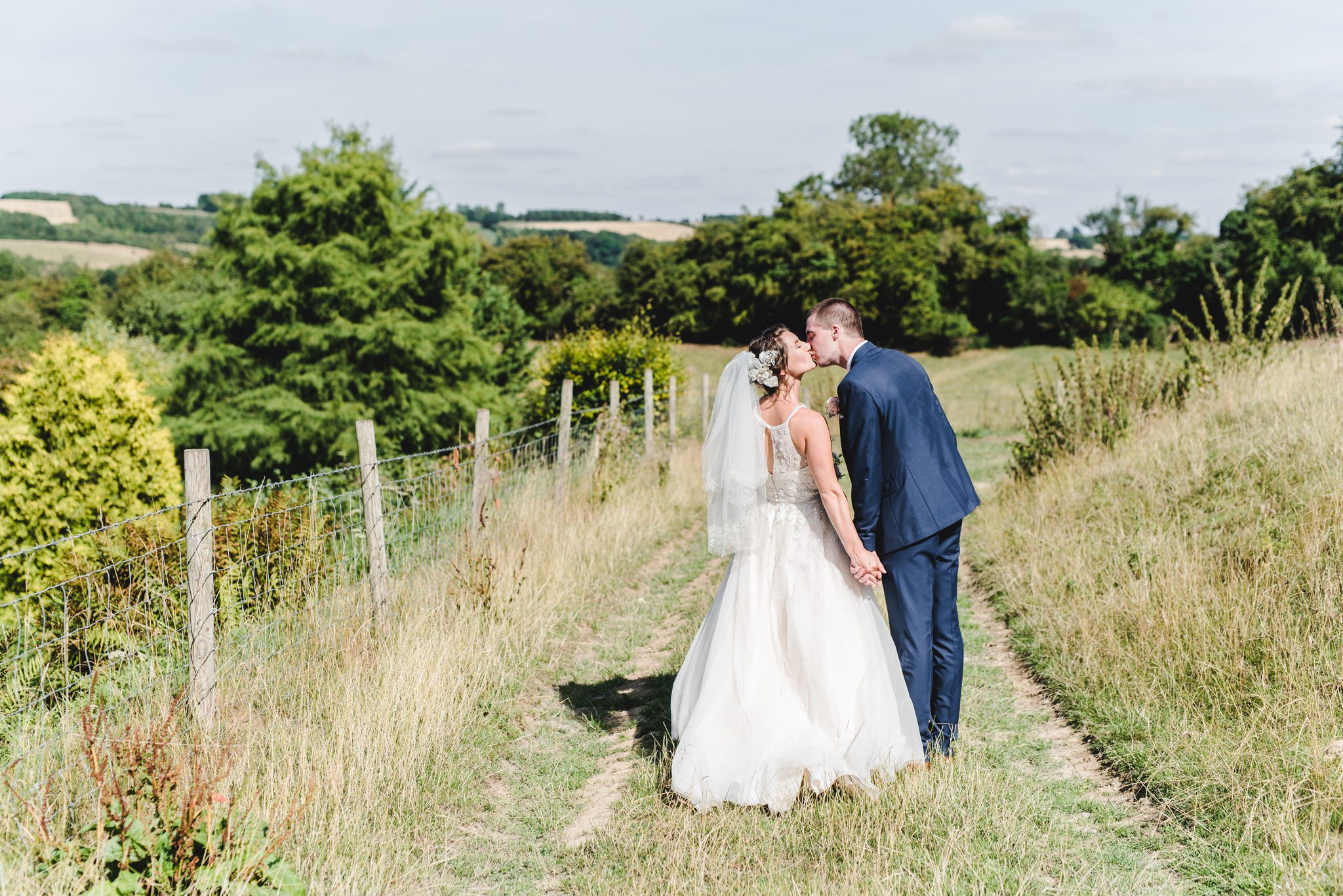 A kiss in the gardens at Upcote