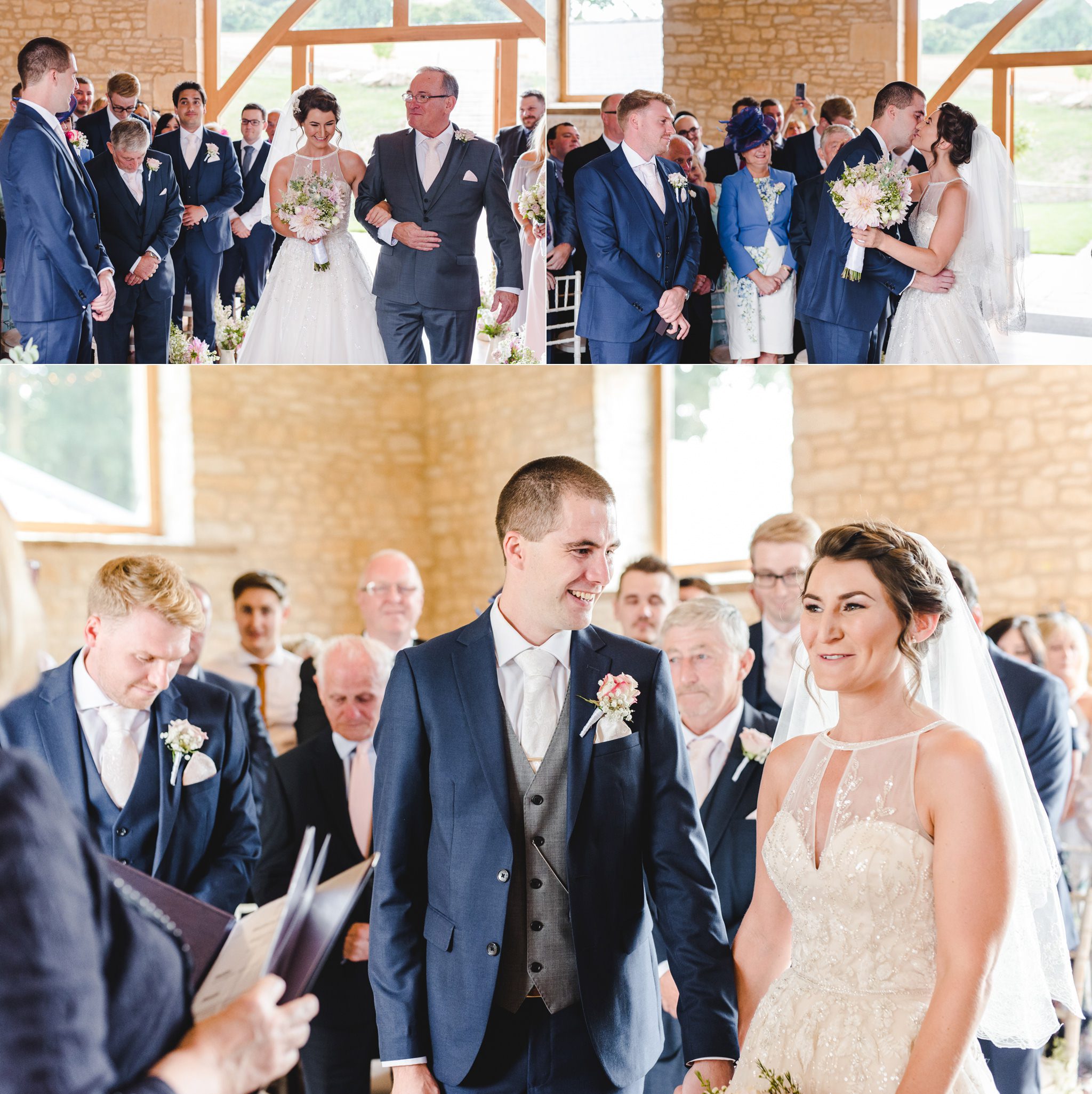 Upcote Barn wedding ceremony