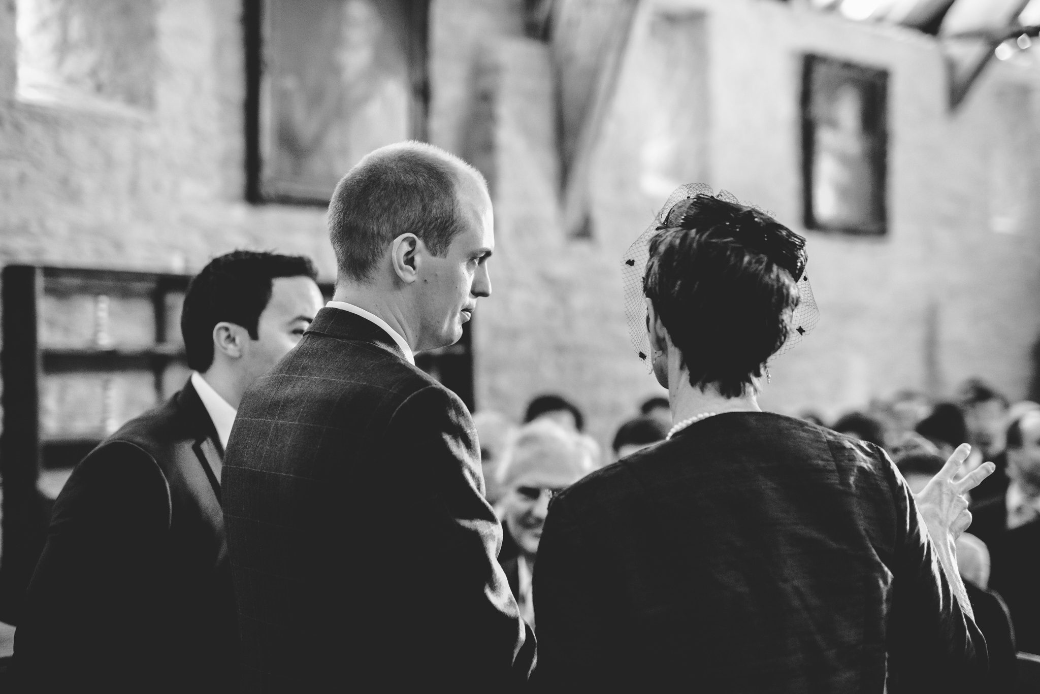 A nrevous groom before his wedding ceremony