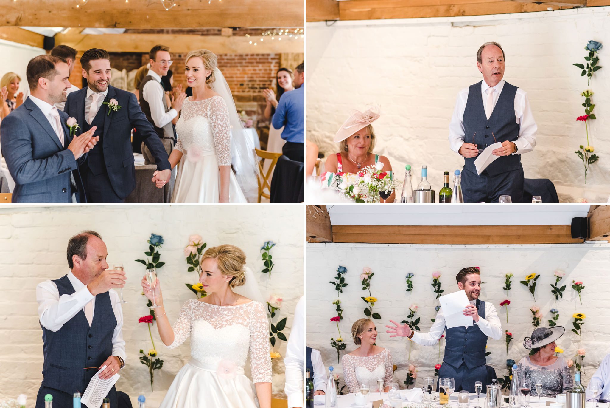 Speeches in Worcestershire at a wedding