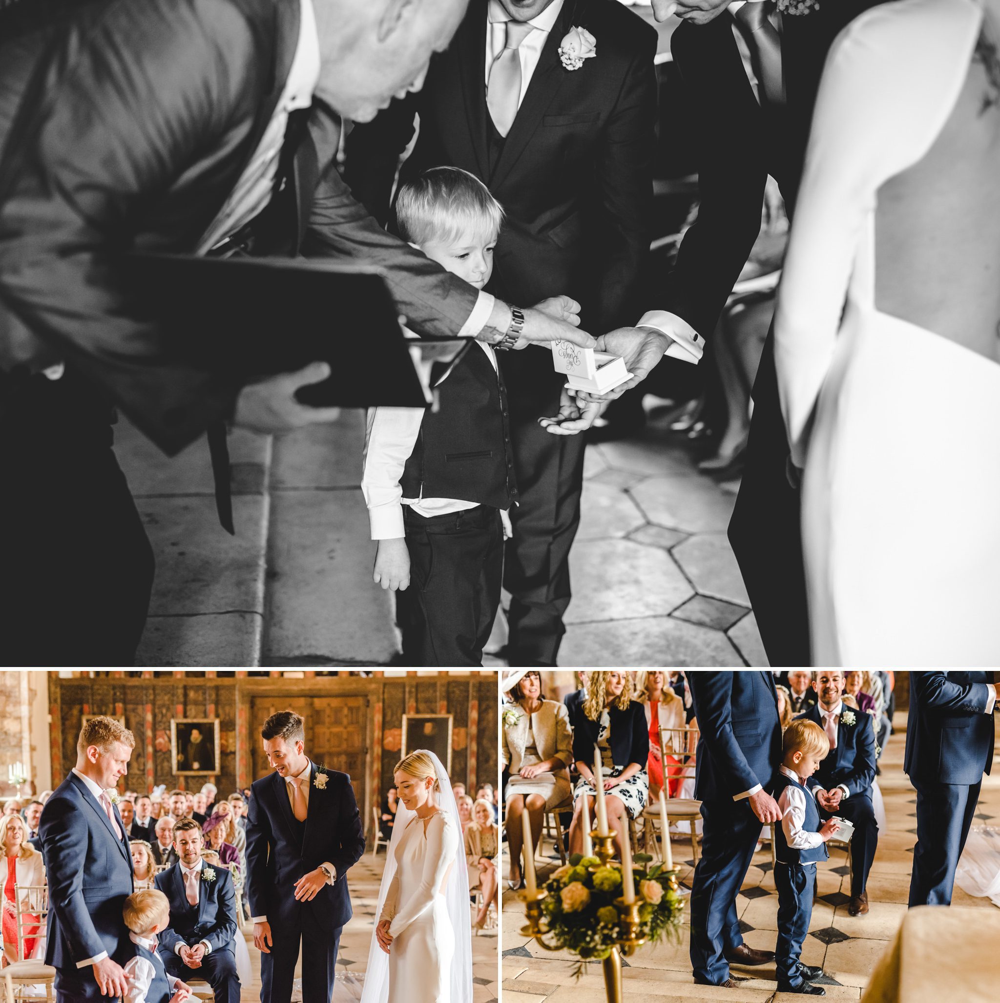 A young ring bearer at Berkeley Castle