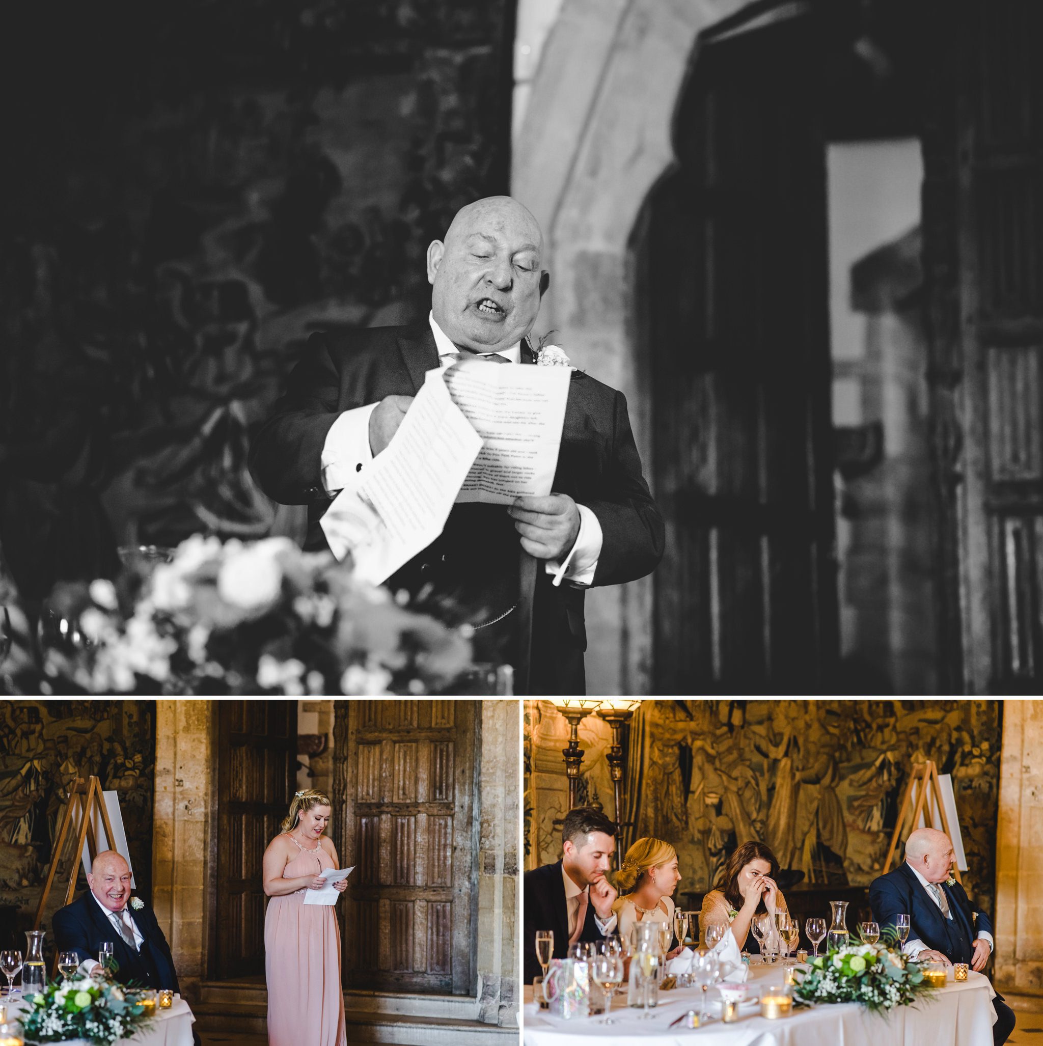 Wedding speeches at Berkeley Castle
