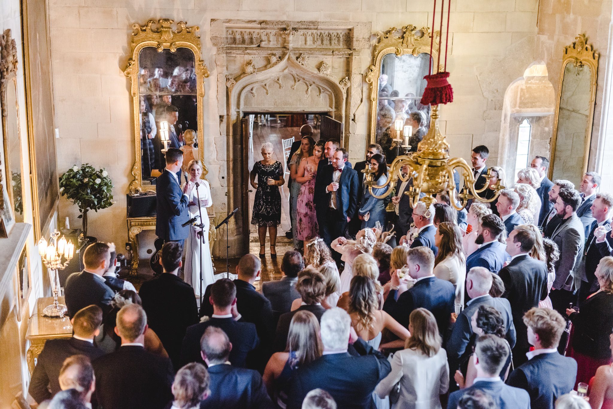 Grooms speech in the long room at Berkeley Castle