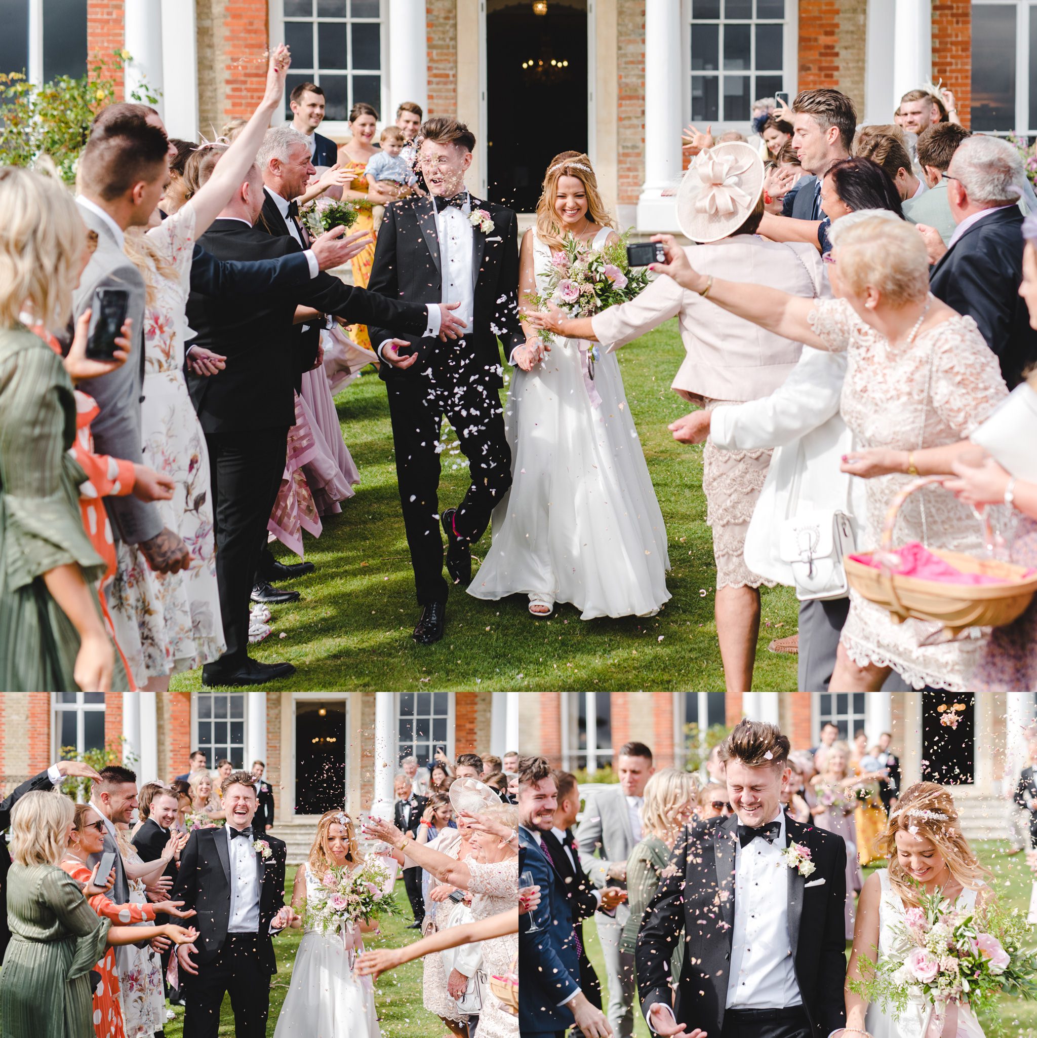 Confetti aisle at an Ardington House wedding day