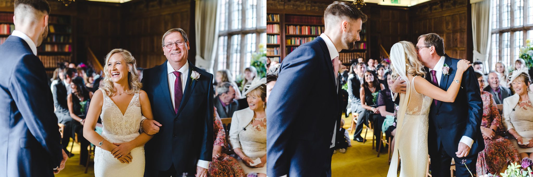 A bride and groom getting married at Brinsop Court