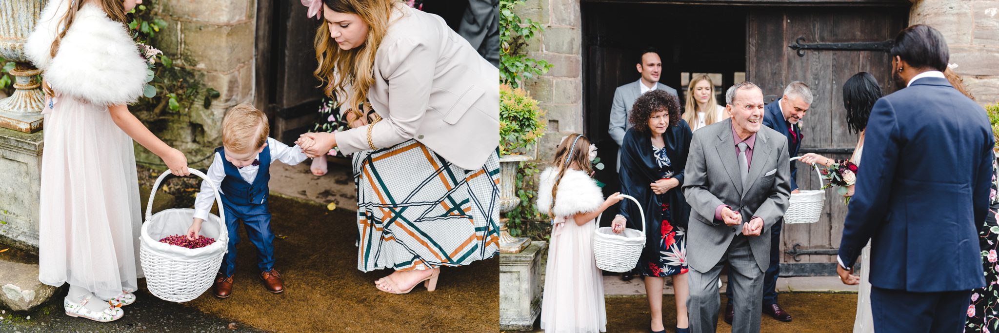 Guests collecting confetti at brinsop