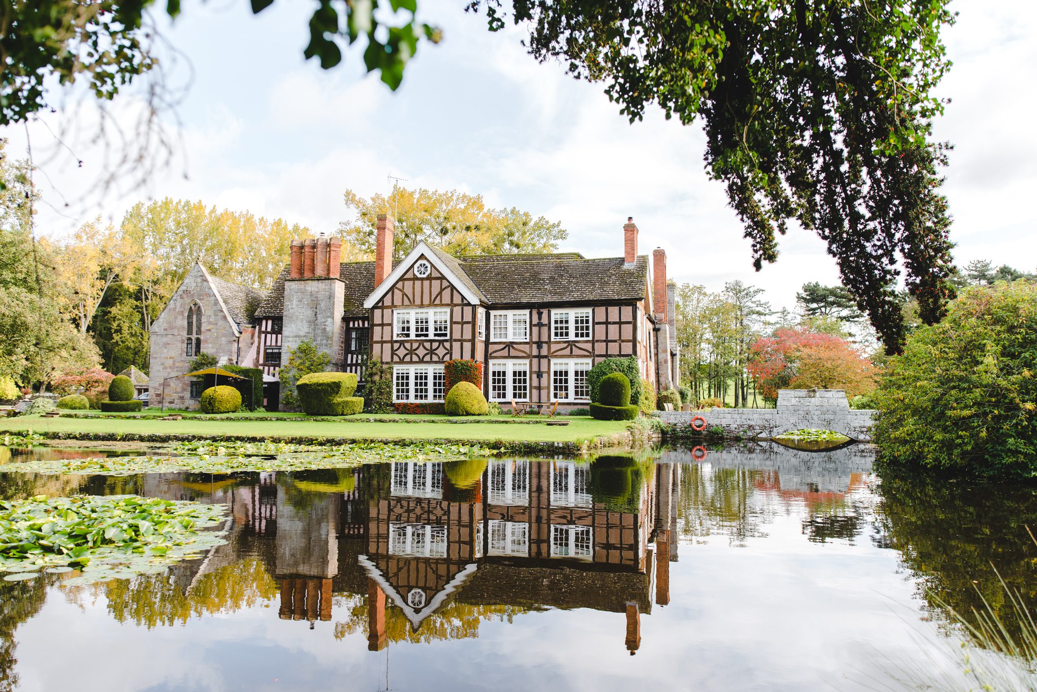 Wide view photo of the front of Brinsop Court