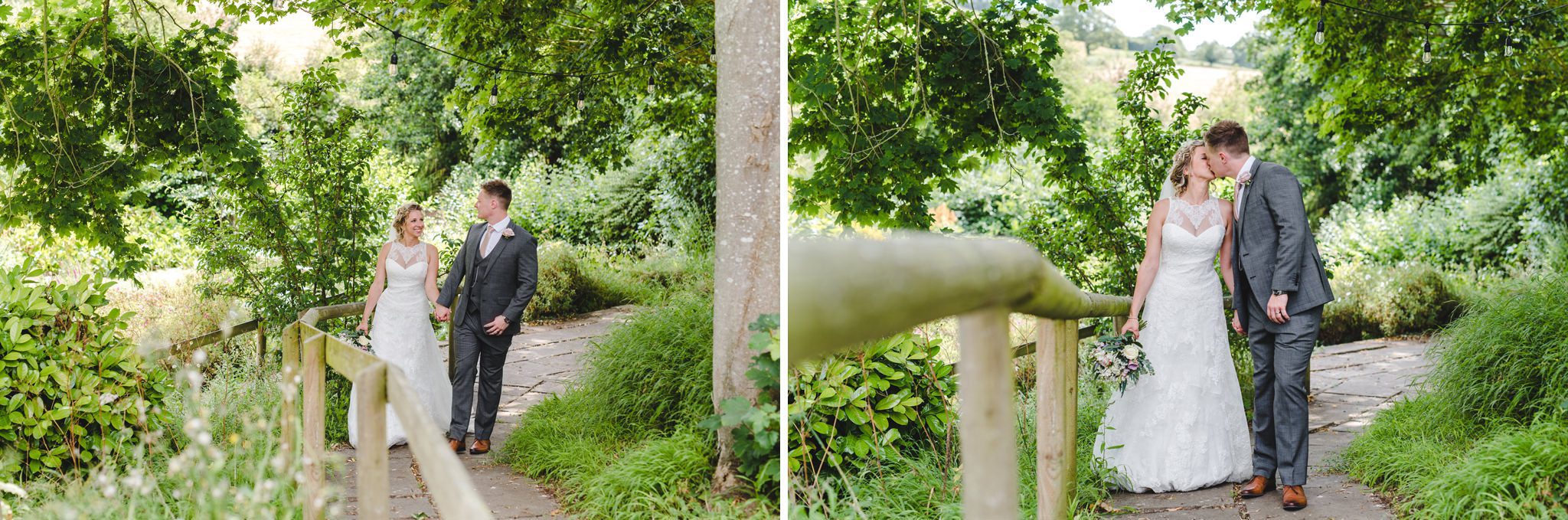 Bride and groom pictures at Priston Mill