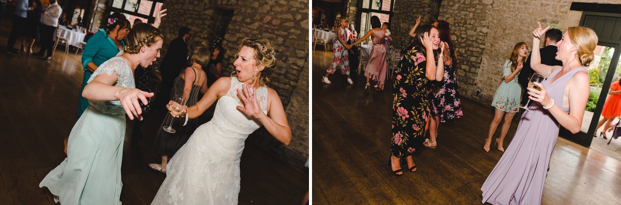 Guests on teh dancefloor at Priston Mill