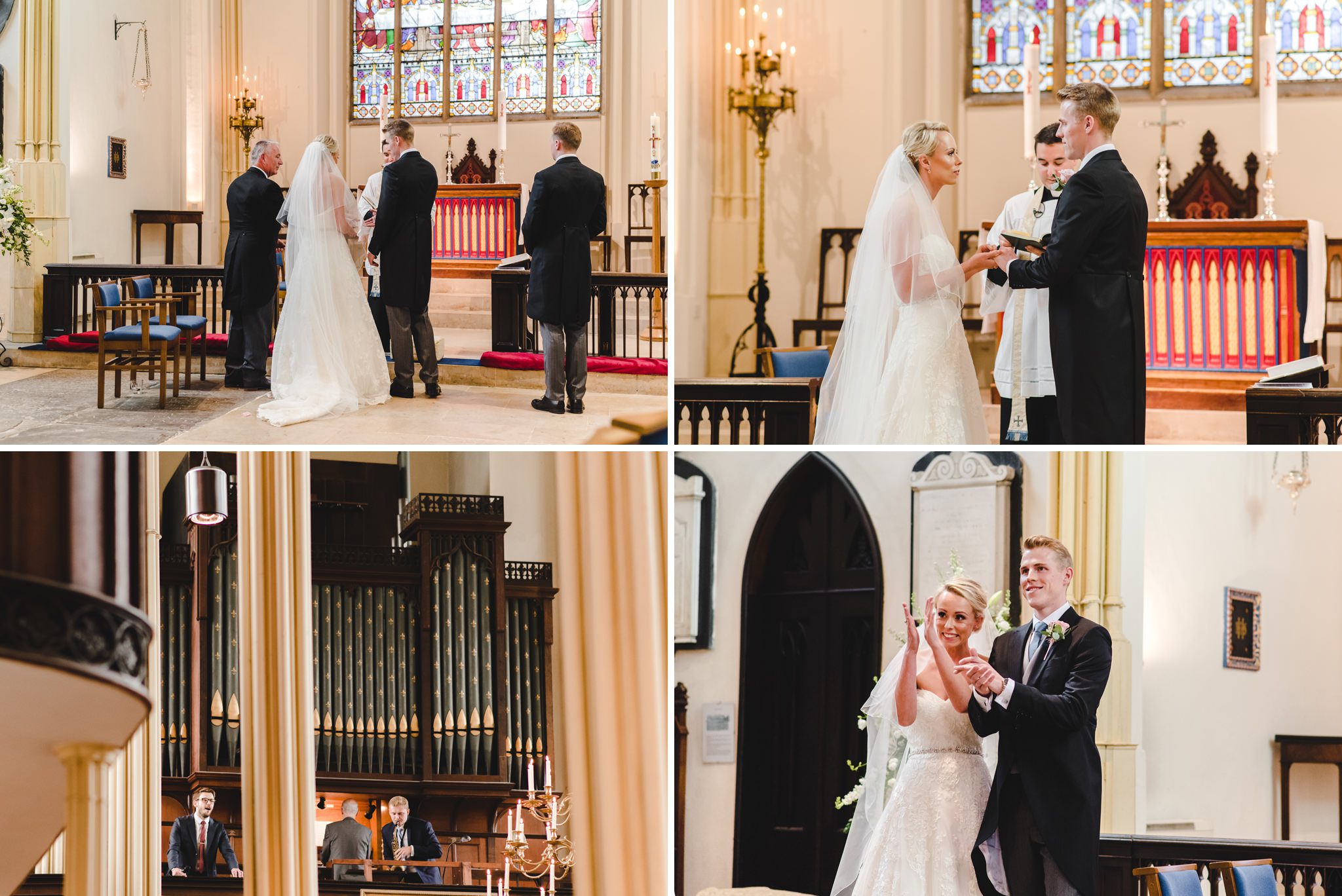 Wedding ceremony at St Mary's Church in Tetbury