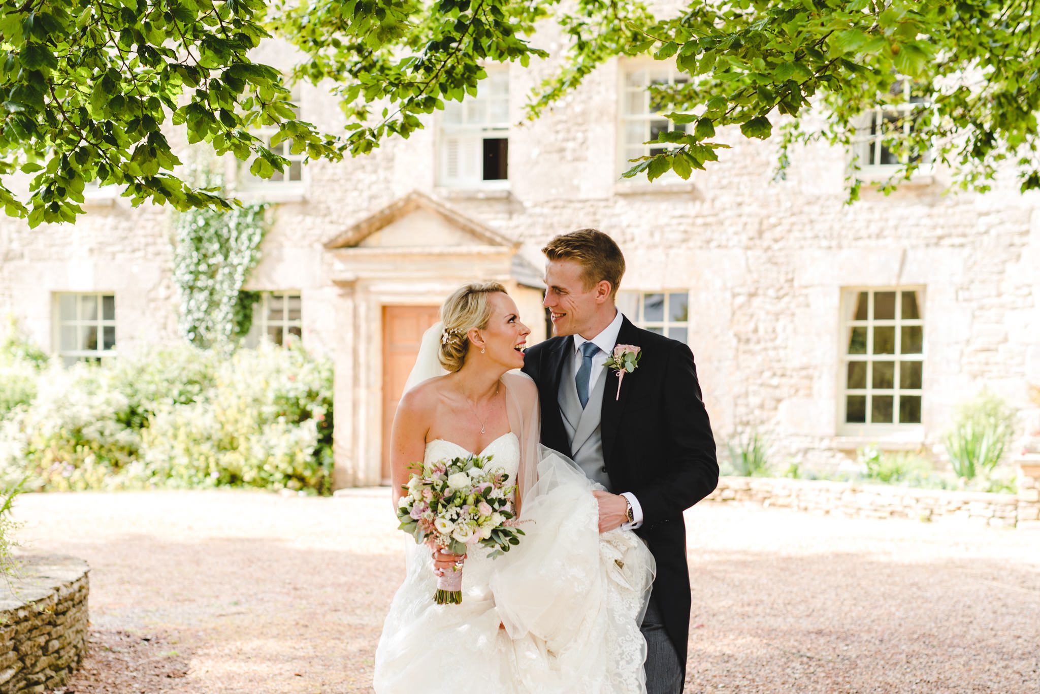 A couple in nice light by Tythe House