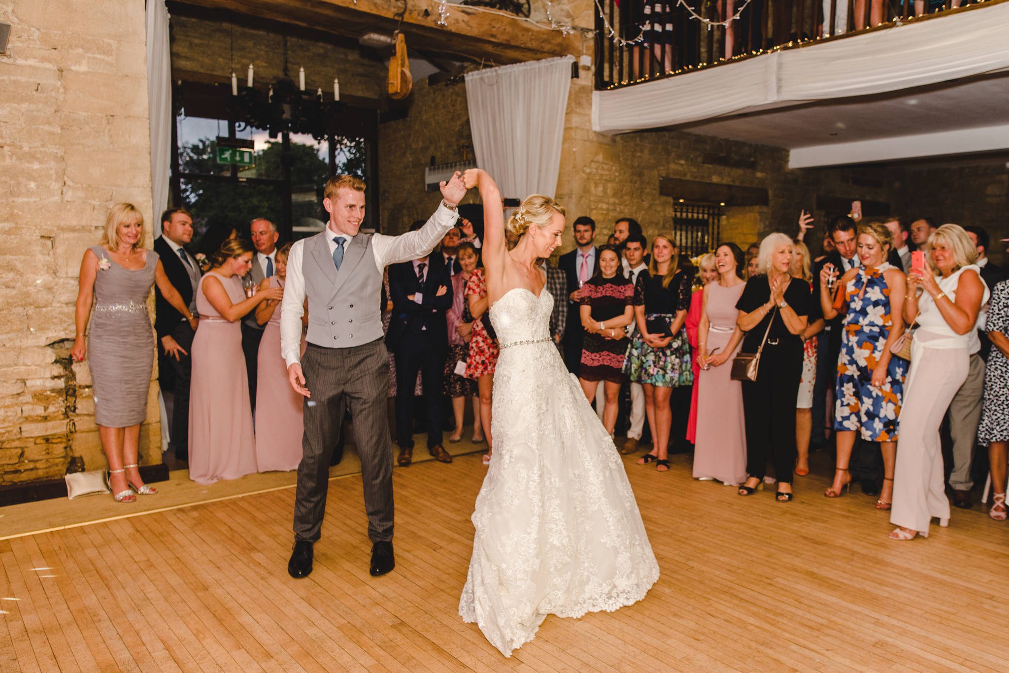 First dance with the couple at Great Tythe Barn