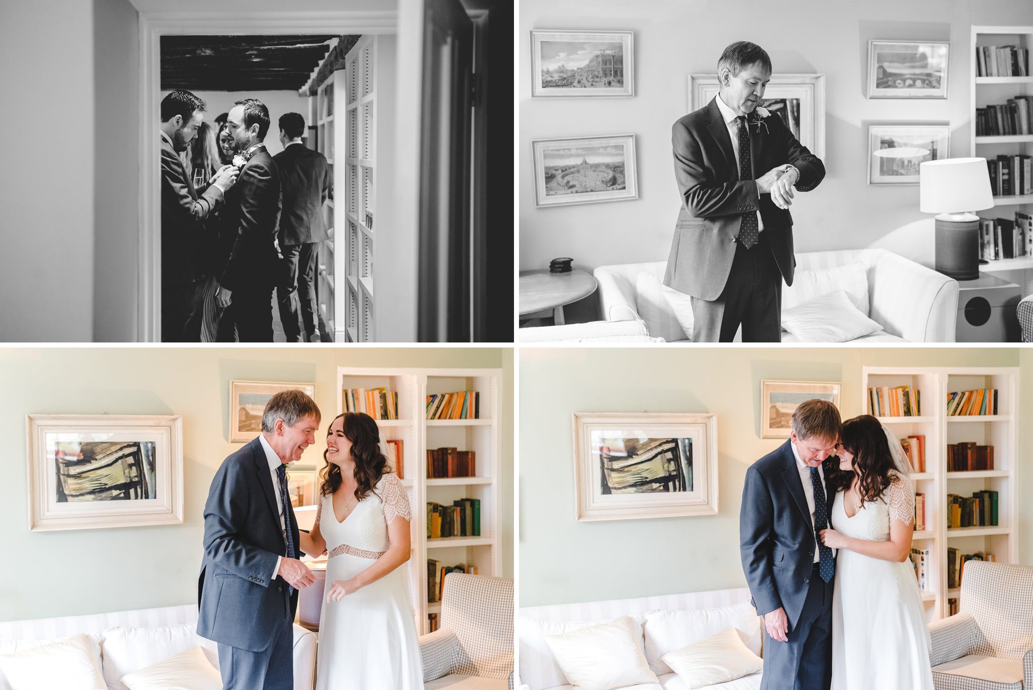 A first look with a bride and her father