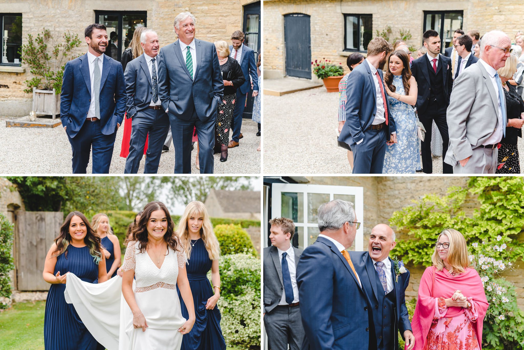 Guests at a wedding in Gloucestershire
