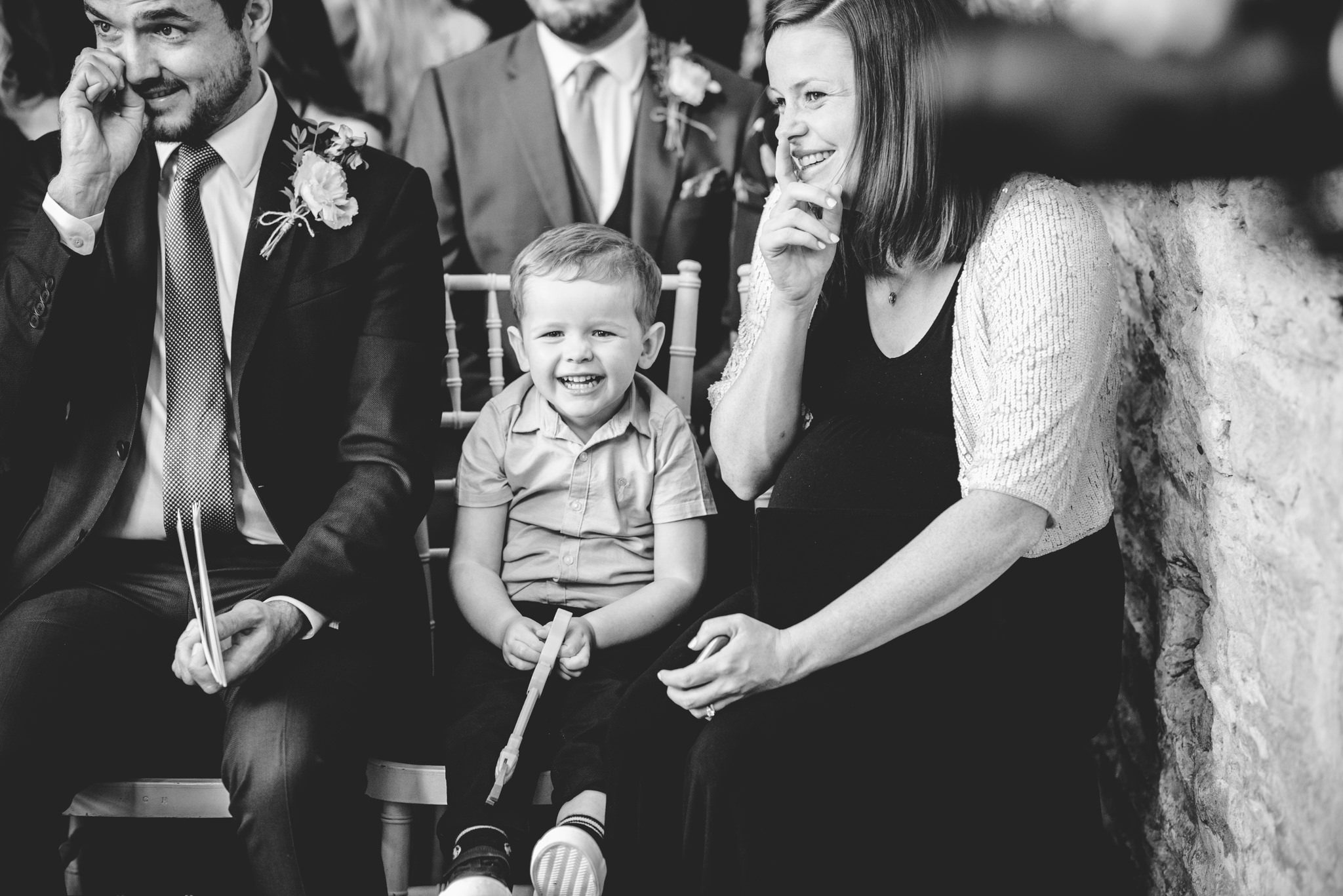 Child at wedding ceremony