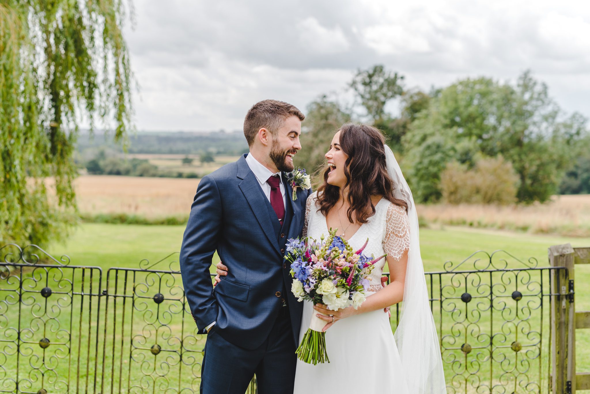 Bride and Groom at Merriscourt wedding venue