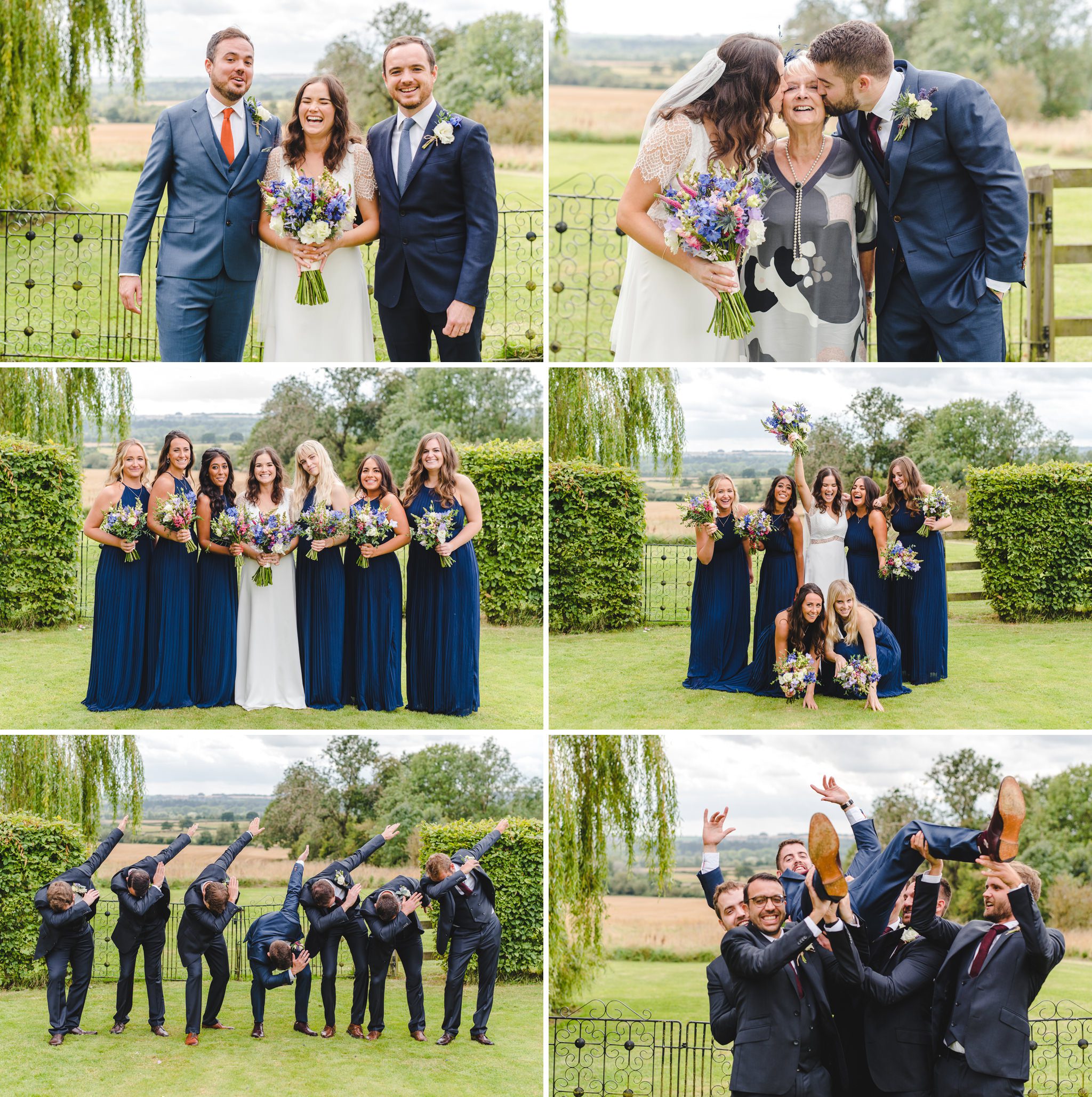 Group photographs of a family at Merriscourt