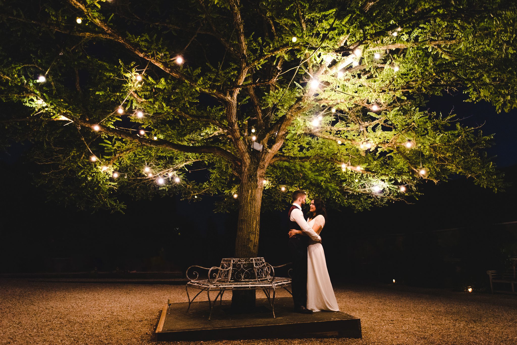 Fairy light night photography at Merriscourt