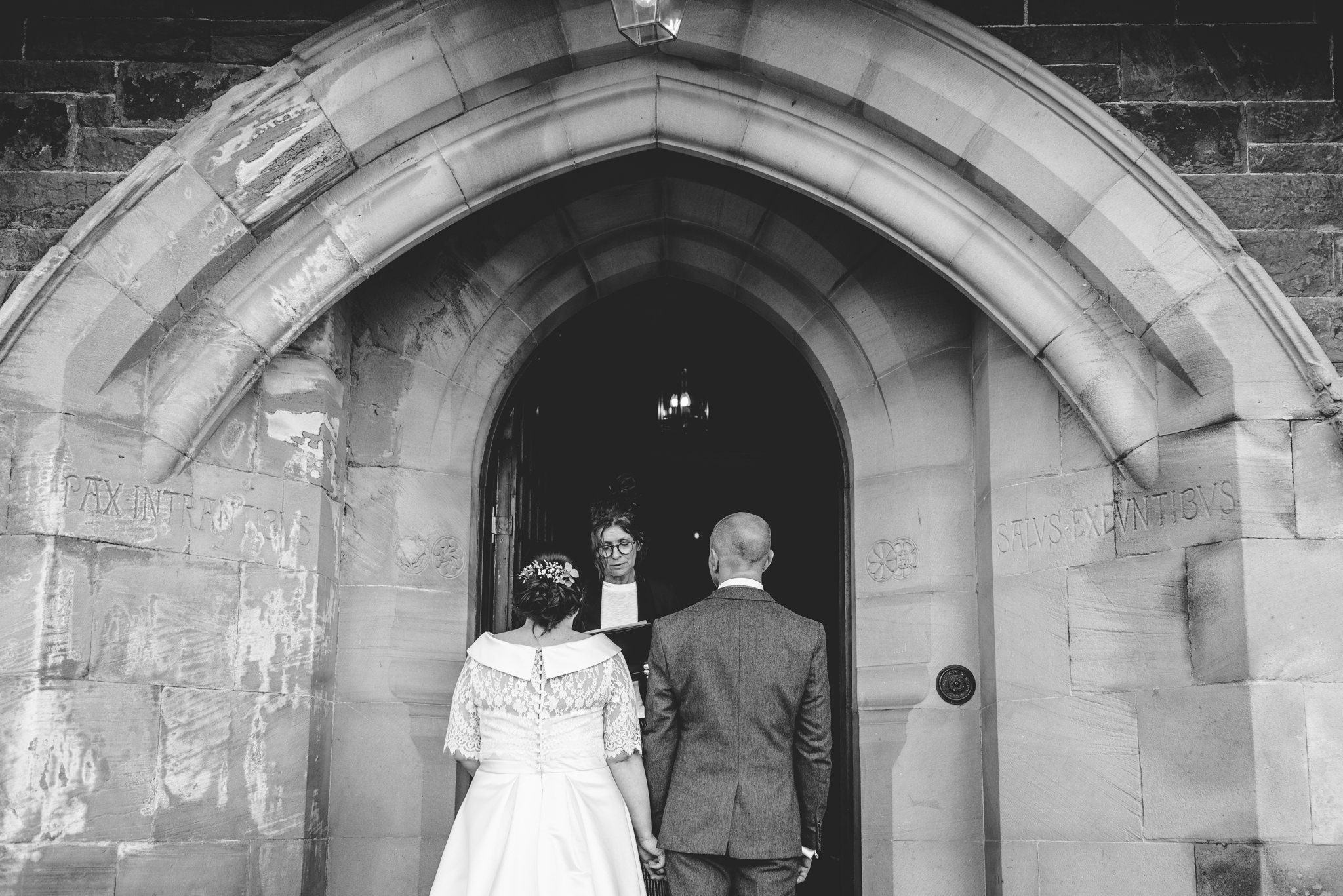 An outdoor ceremony at Plas Dinam