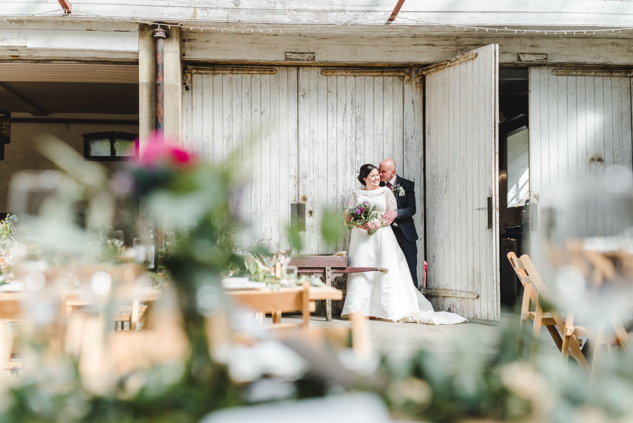 A romantic image of a couple stood together