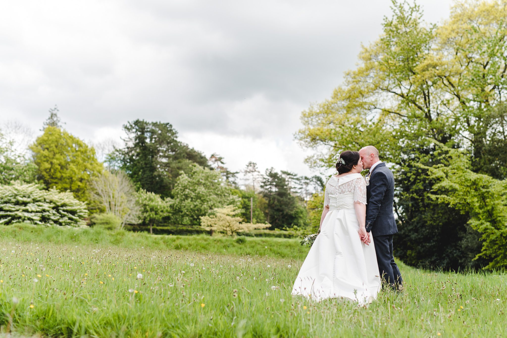 A couple on their wedding day at Plas Dinam being photographed by Bigeye Photography