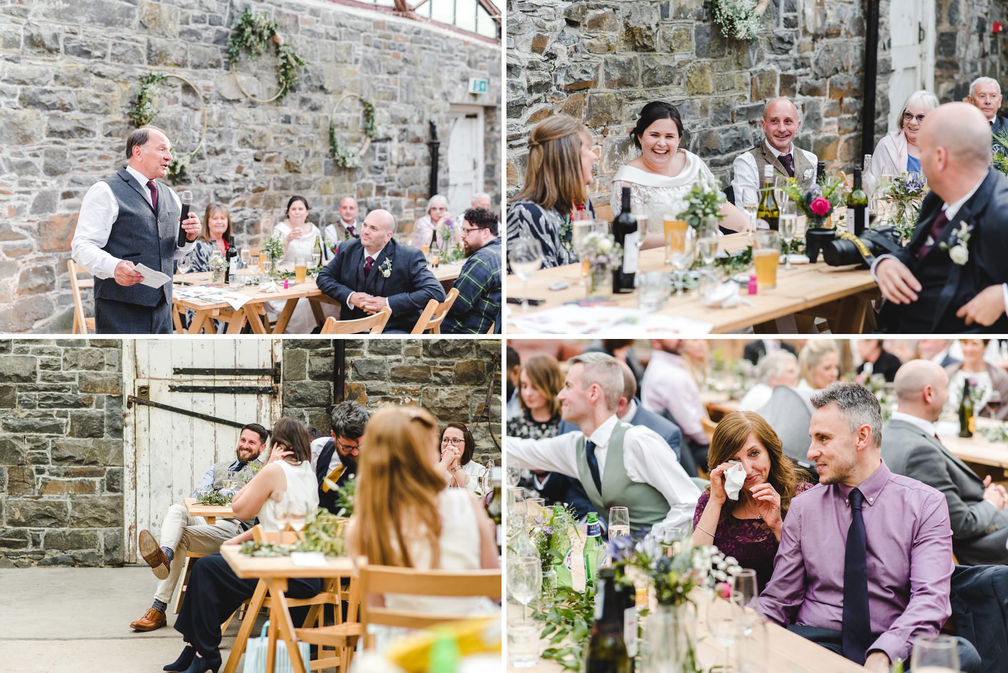 Wedding speeches at Plas Dinam