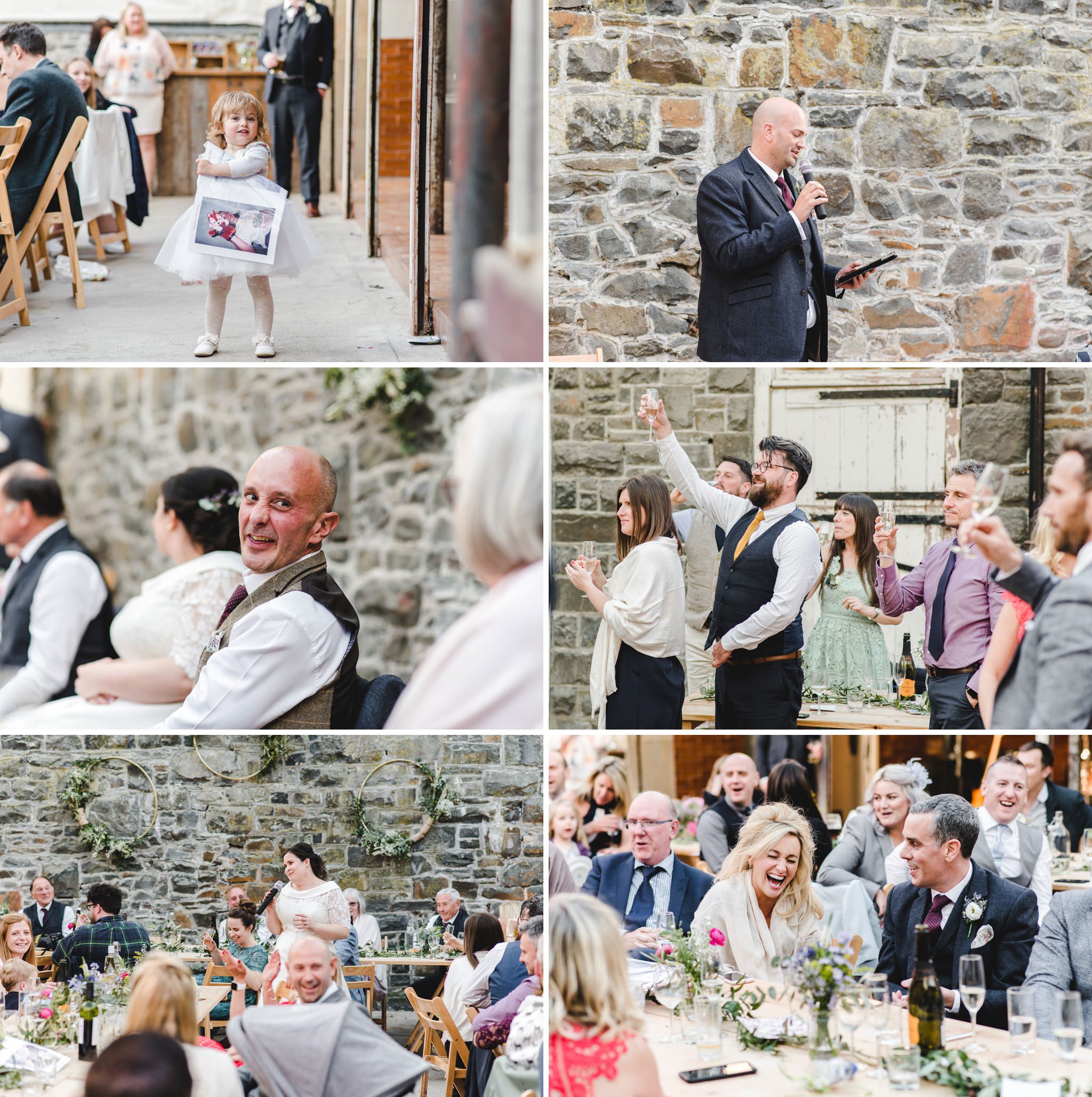 Wedding speeches at Plas Dinam