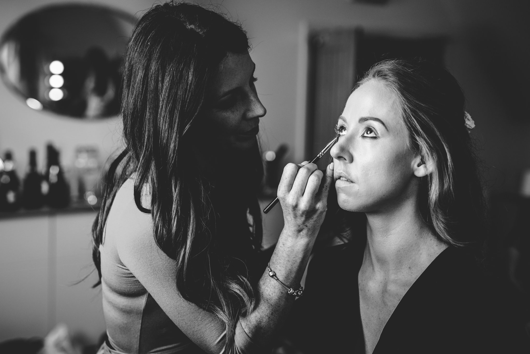 Make up being applied by Katy Pheiffer