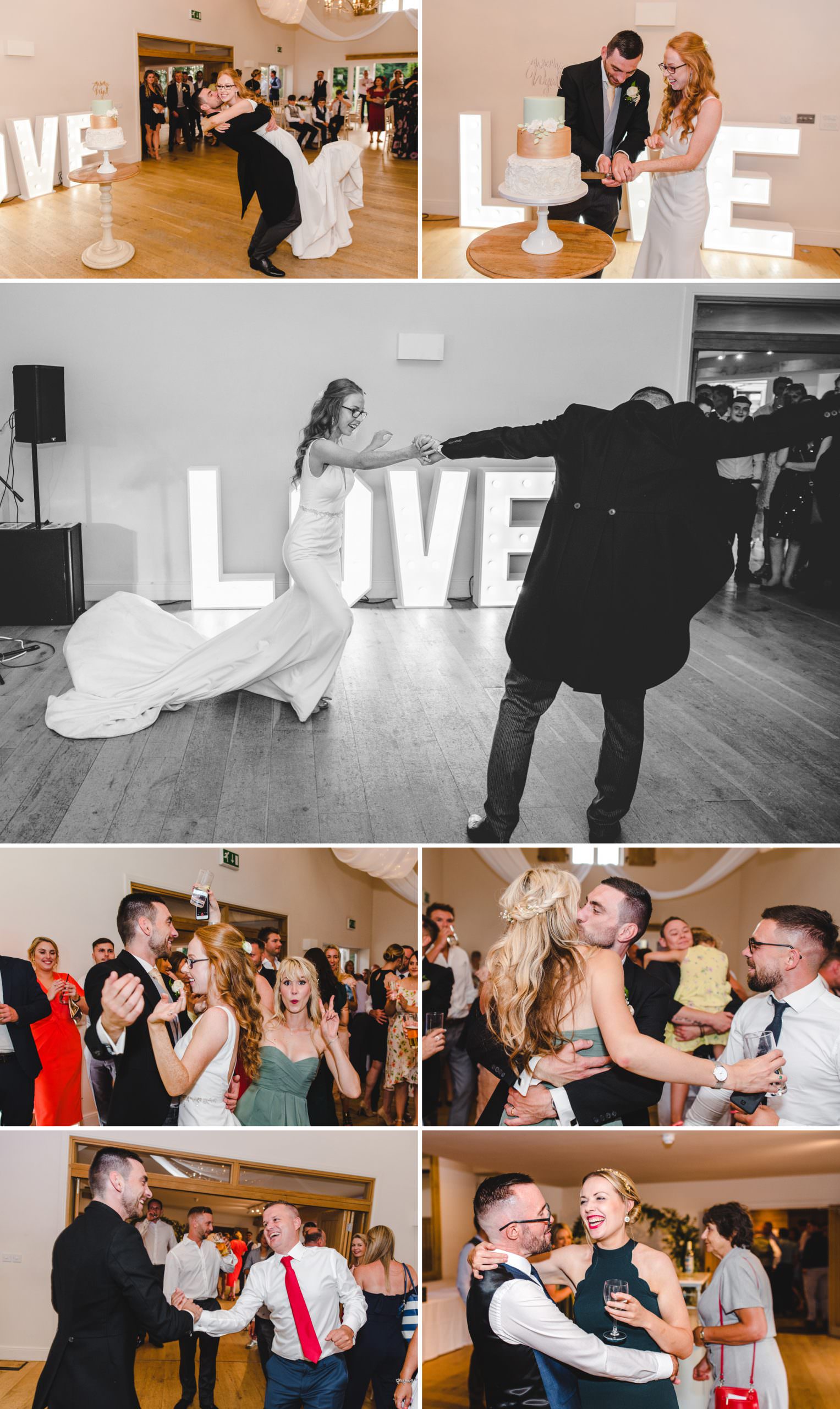 Wedding guests dancing at Hyde Barn