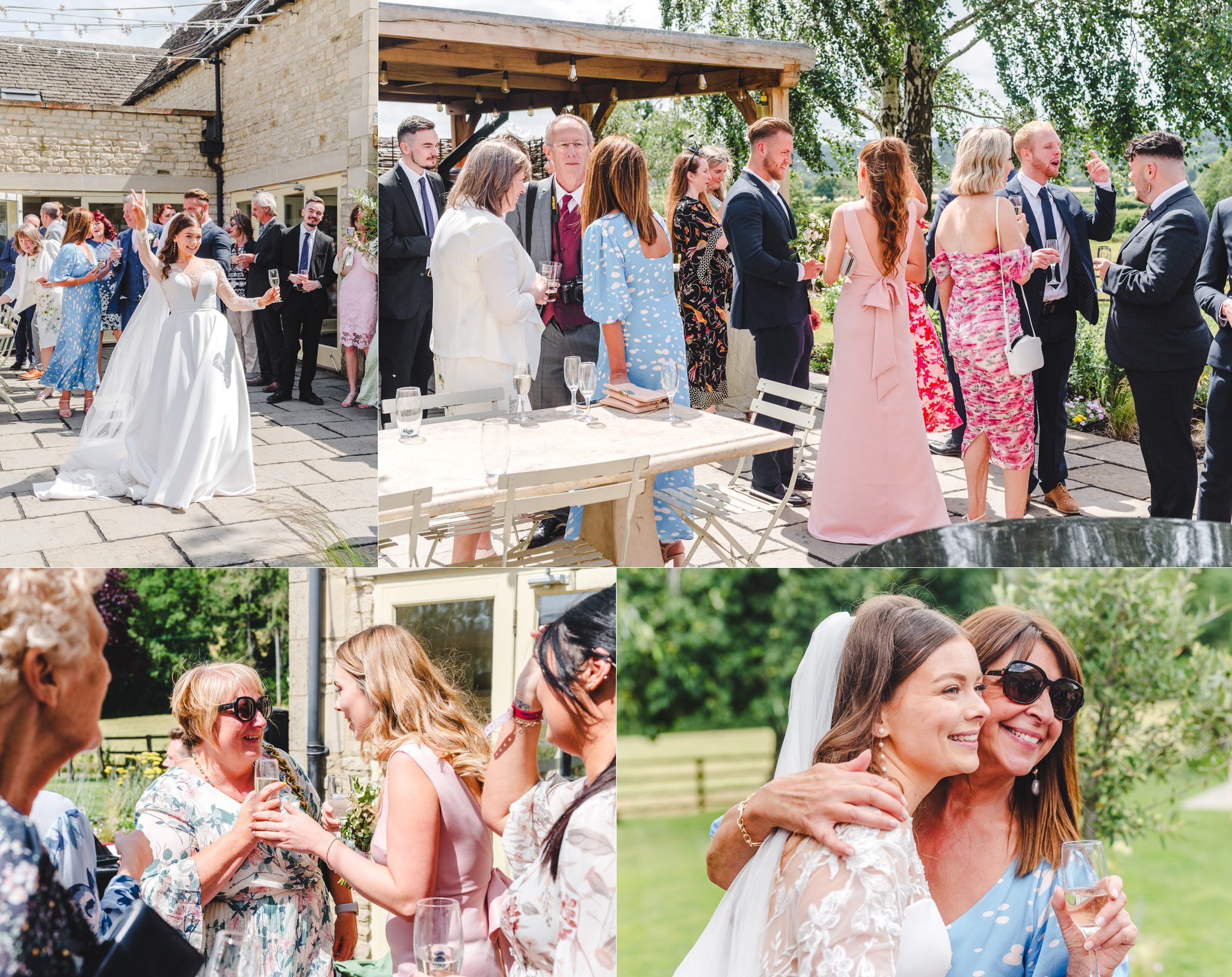 Afternoon drinks reception at Hyde House in The Cotswolds