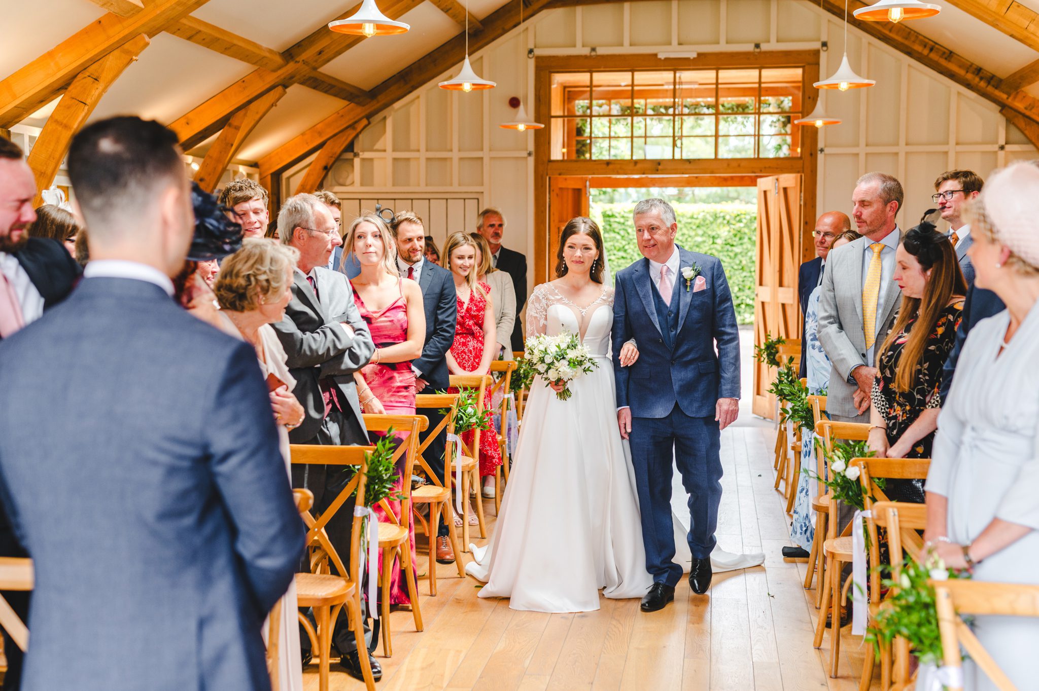 Hyde House wedding ceremony in The Grange