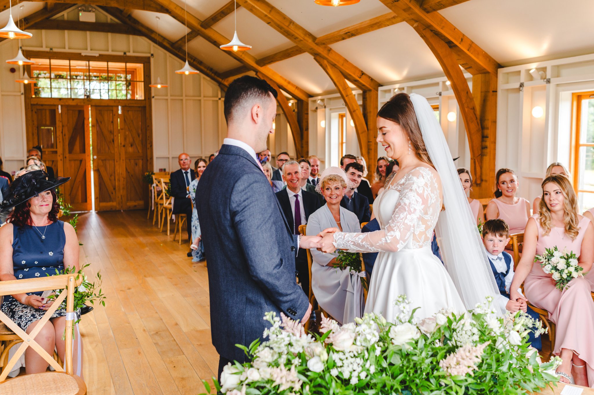 Hyde House wedding ceremony in The Grange